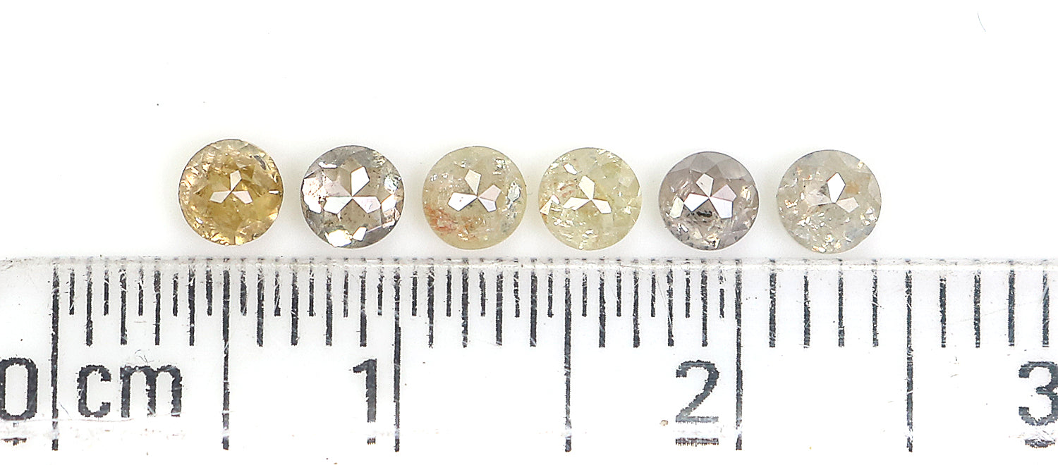 1.03 CT Natural Loose Round Rose Cut Diamond Grey Color Round Shape Diamond 2.90 MM Natural Loose Grey Color Round Rose Cut Diamond KQ167