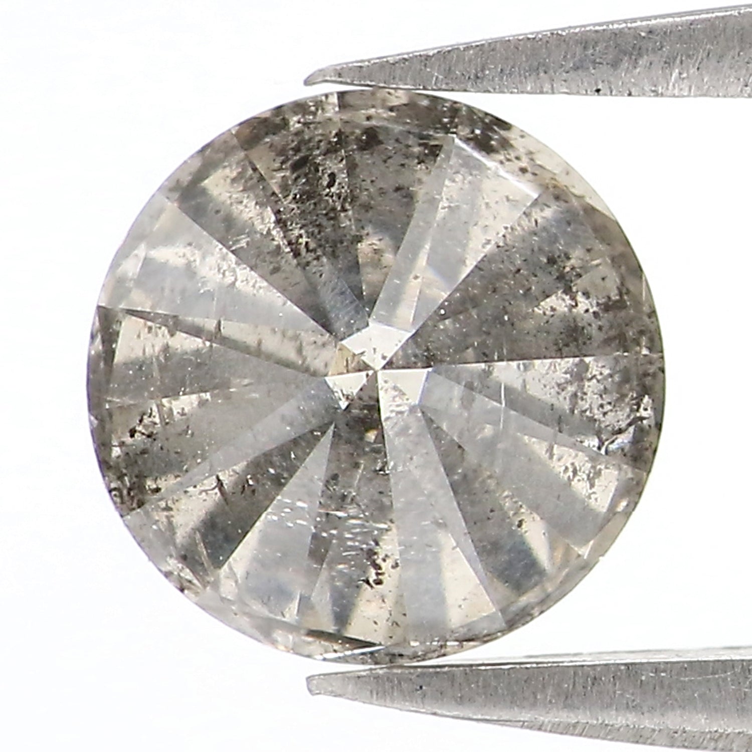 1.57 CT Natural Loose Round Shape Diamond Black Grey Color Round Cut Diamond 6.90 MM Salt And Pepper Round Brilliant Cut Diamond QL8546