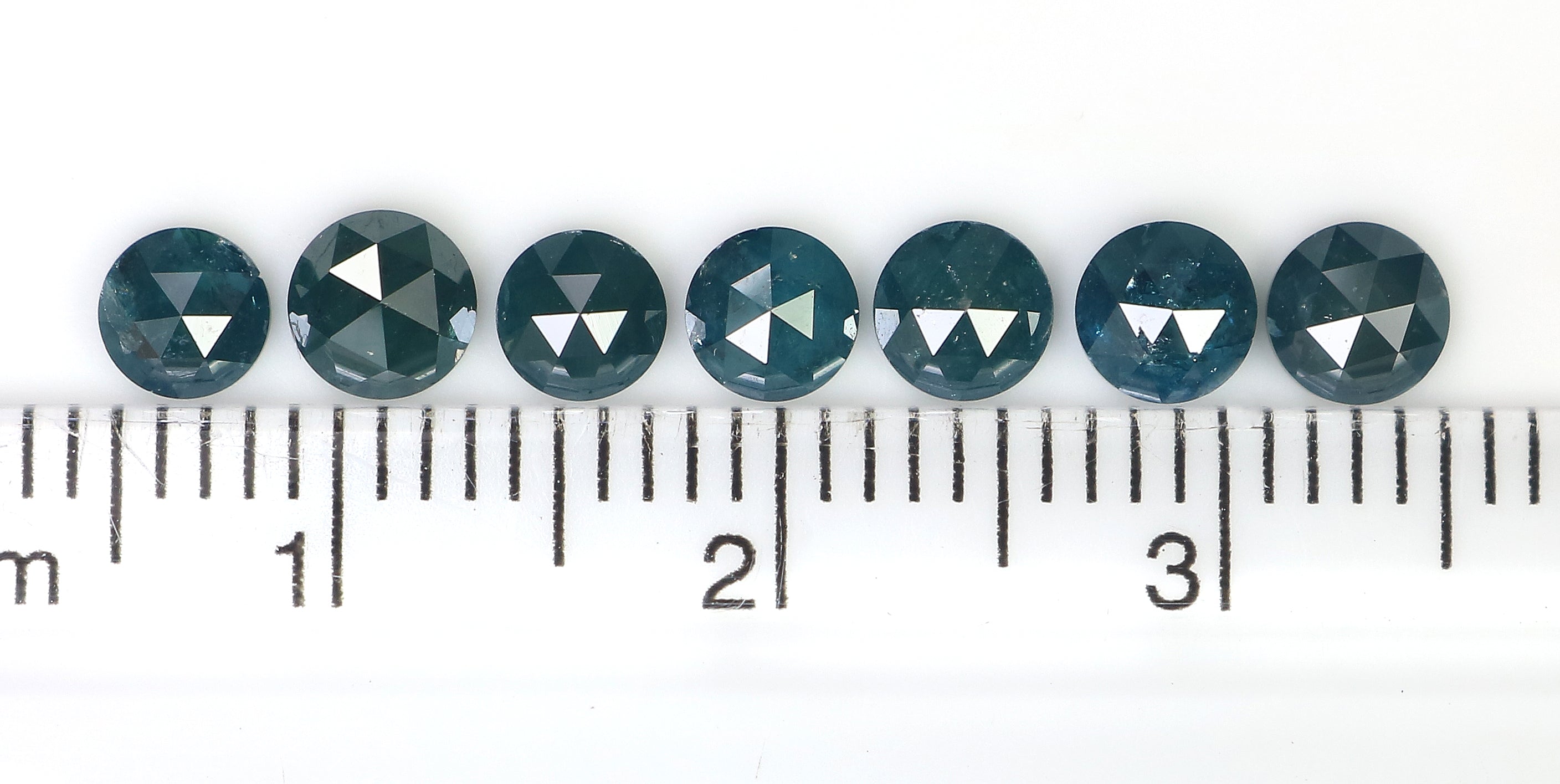 2.01 CT Natural Loose Round Rose Cut Diamond Blue Color Round Shape Diamond 3.90 MM Natural Blue Color Diamond Round Rose Cut Diamond LQ2422