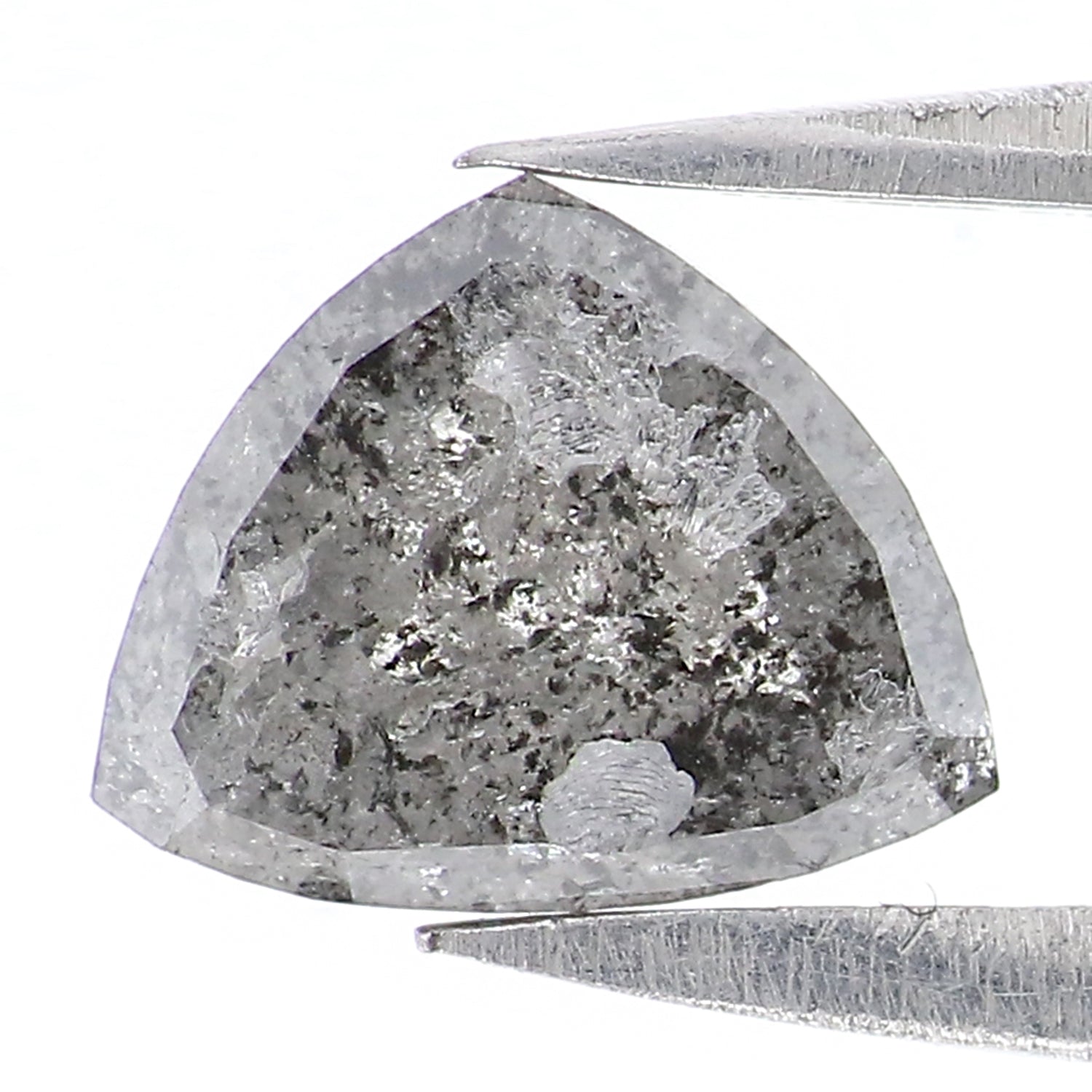 1.63 CT Natural Loose Triangle Shape Diamond Salt And Pepper Triangle Cut Diamond 6.35 MM Natural Loose Diamond Triangle Cut Diamond QL2986