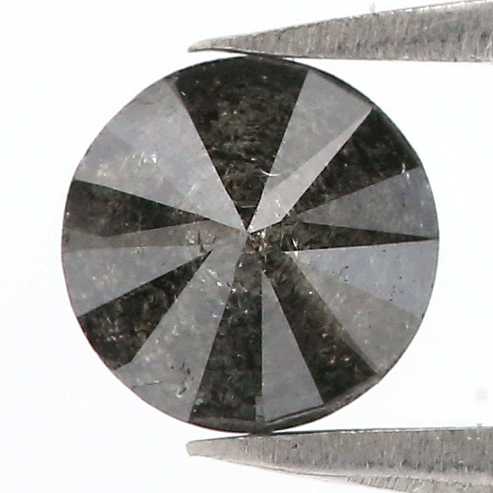 1.02 CT Natural Loose Round Cut Diamond Black Grey Color Round Shape Diamond 5.95 MM Salt And Pepper Round Brilliant Cut Diamond QL3094