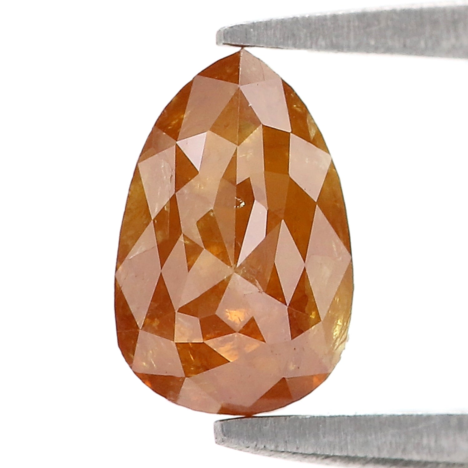 1.21 CT Natural Loose Pear Shape Diamond Brown Color Pear Diamond 7.70 MM Natural Loose Diamond Brown Color Pear Rose Cut Diamond N2660