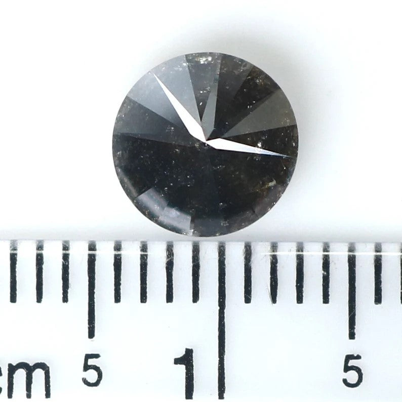 1.83 CT Natural Loose Round Cut Diamond Black Color Diamond 7.15 MM Natural Loose Diamond Black Color Round Brilliant Cut Diamond NQ488