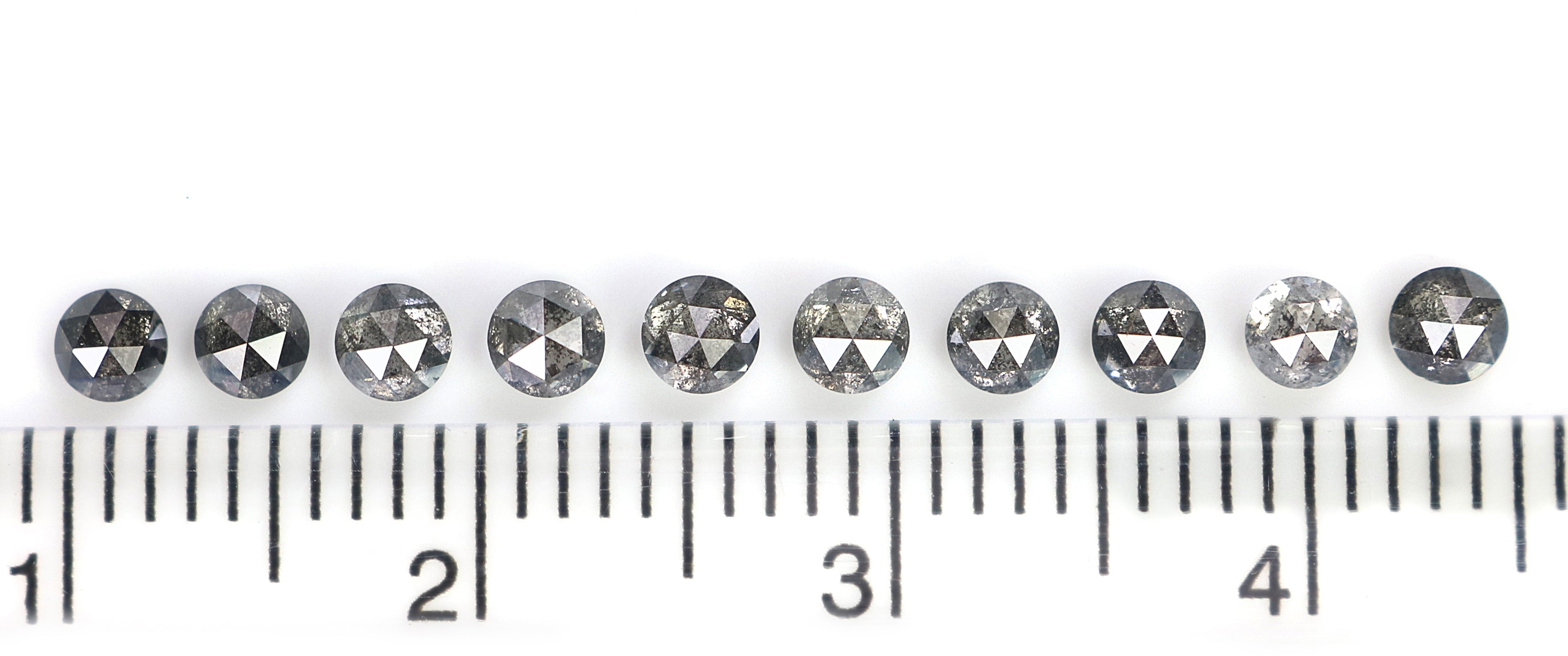 1.15 CT Natural Loose Round Shape Diamond Salt And Pepper Round Diamond 2.70 MM Natural Loose Black Grey Color Round Rose Cut Diamond N2305