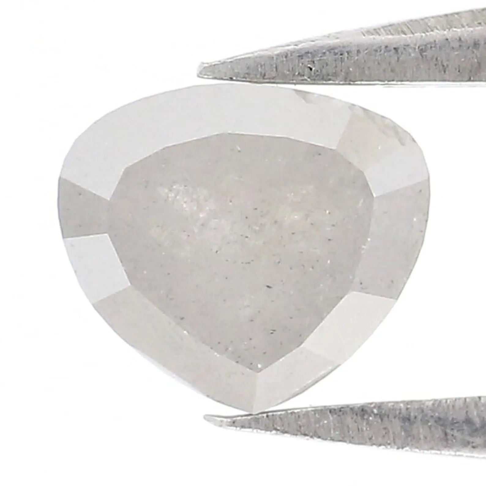 0.65 CT Natural Loose Heart Cut Diamond Salt And Pepper Heart Diamond 5.00 MM Natural Loose Diamond Grey Color Heart Rose Cut Diamond NQ8818