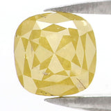 Natural Loose Cushion Diamond, Yellow Color Diamond, Natural Loose Diamond, Cushion Rose Cut Diamond, 1.17 CT Cushion Shape Diamond L2851