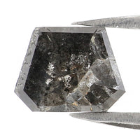 Natural Loose Shield Diamond, Salt And Pepper Shield Diamond, Natural Loose Diamond, Shield Rose Cut Diamond, 1.77 CT Shield Shape L2870