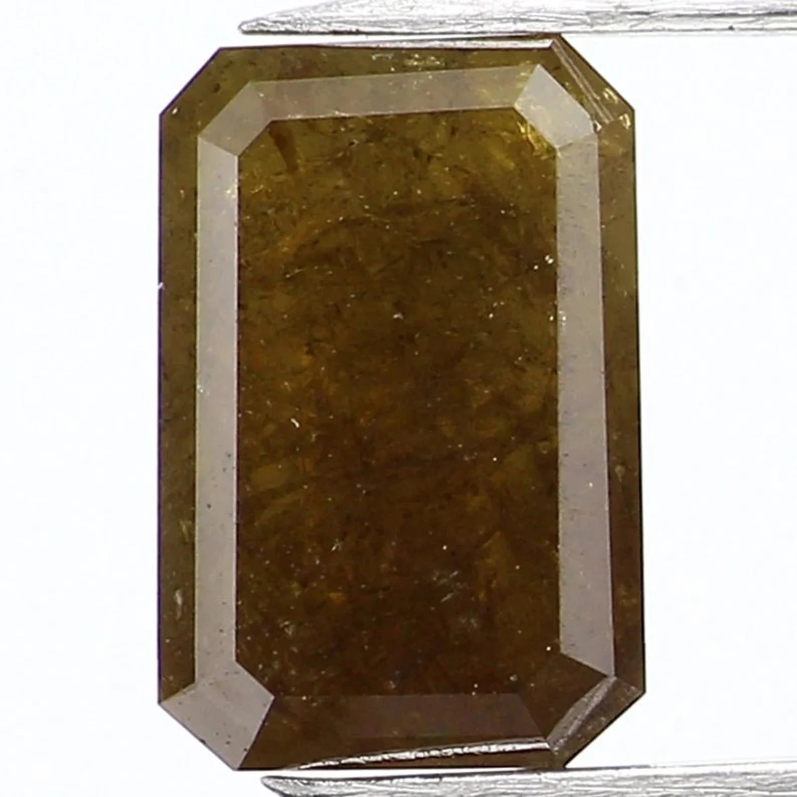 0.91 Ct Natural Loose Emerald Shape Diamond Salt And Pepper Emerald Diamond 6.80 MM Natural Black Grey Color Emerald Rose Cut Diamond NQ1071