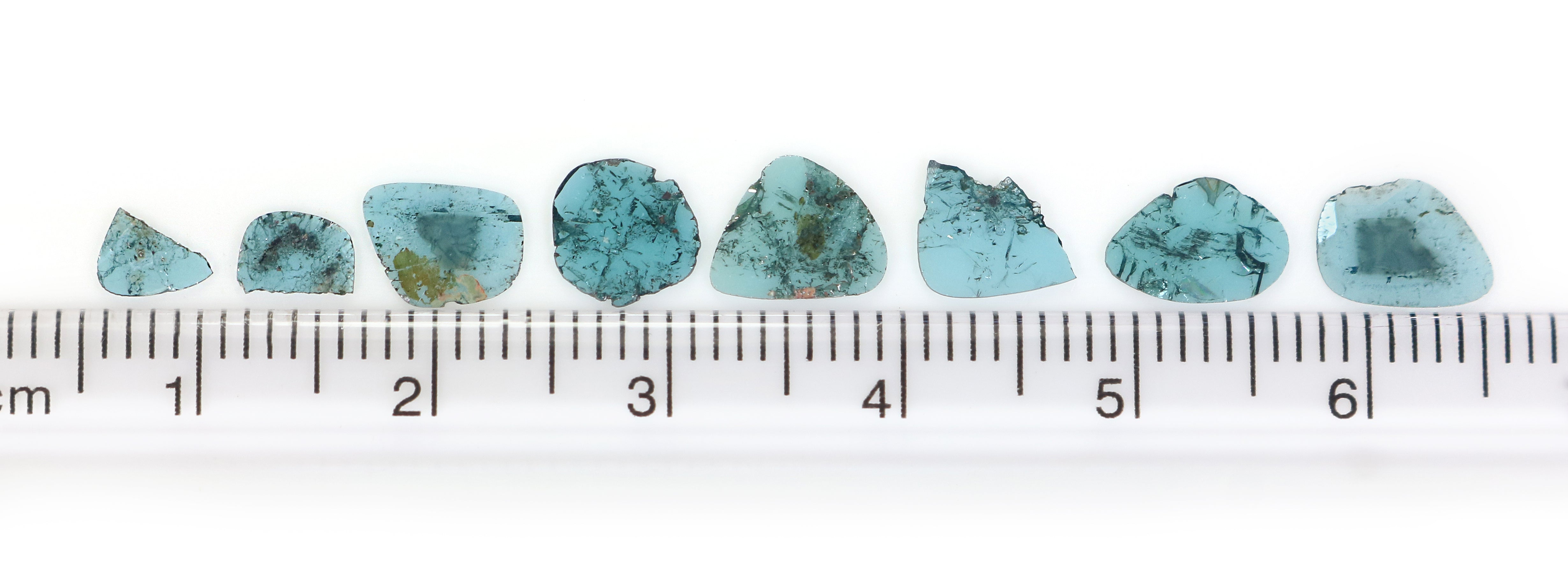 1.40 Ct Natural Loose Slice Shape Diamond Blue Color Slice Cut Diamond 6.30 MM Natural Loose Diamond Blue Color Irregular Cut Diamond NQ1308