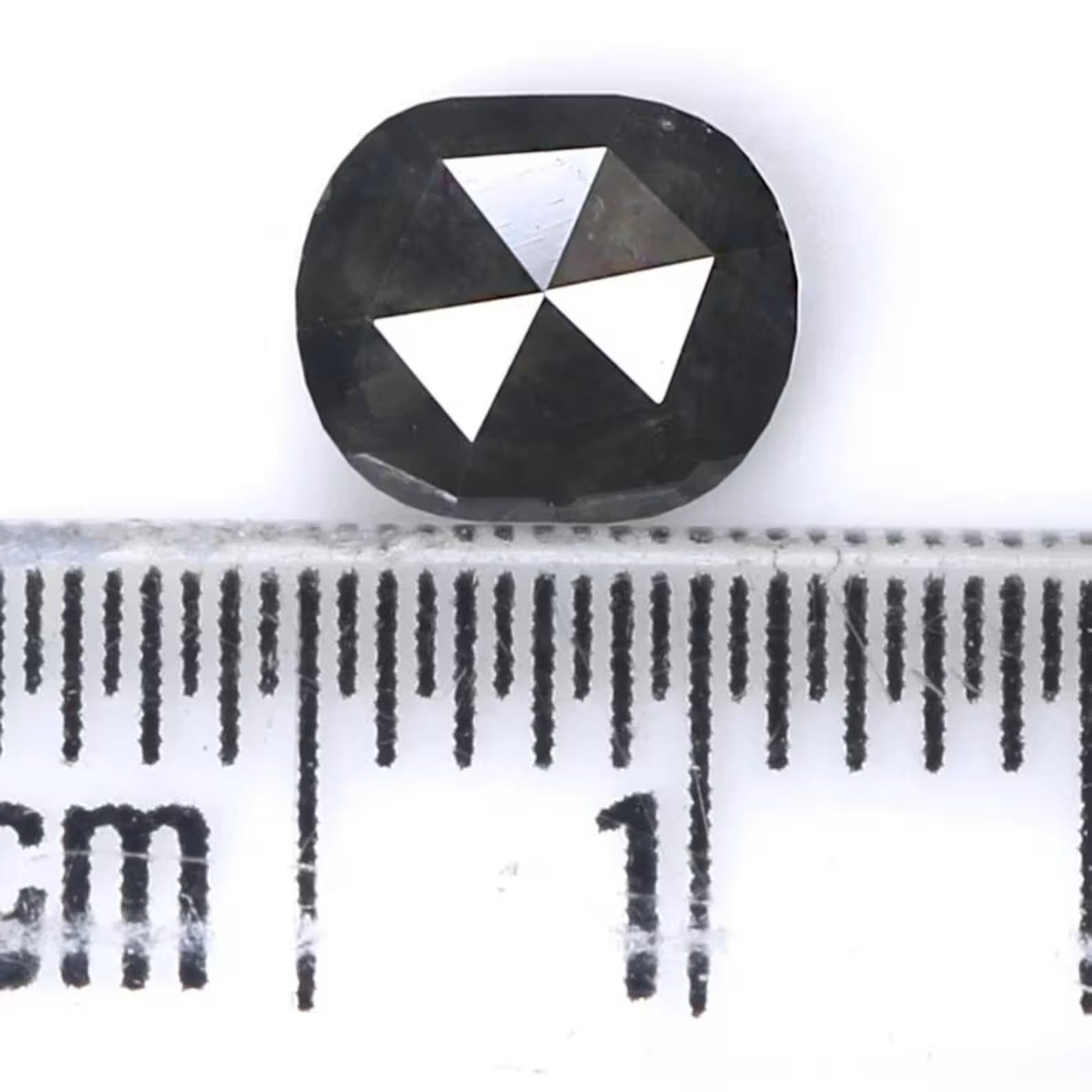 0.89 CT Natural Loose Oval Shape Diamond Salt And Pepper Oval Diamond 6.45 MM Natural Diamond Black Grey Color Oval Rose Cut Diamond NQ1753