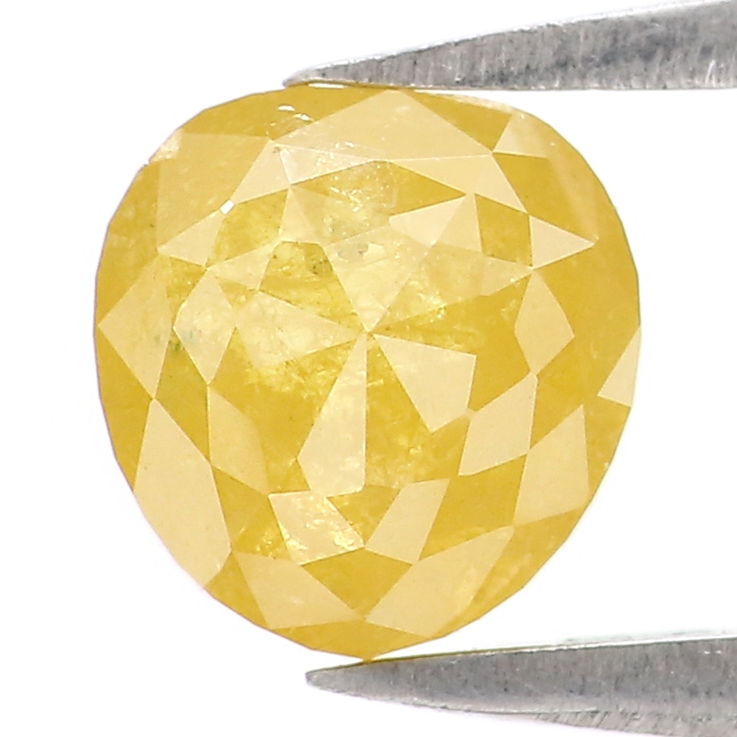 1.42 CT Natural Loose Heart Shape Diamond Yellow Color Heart Cut Diamond 6.40 MM Natural Loose Yellow Diamond Heart Rose Cut Diamond LQ2865