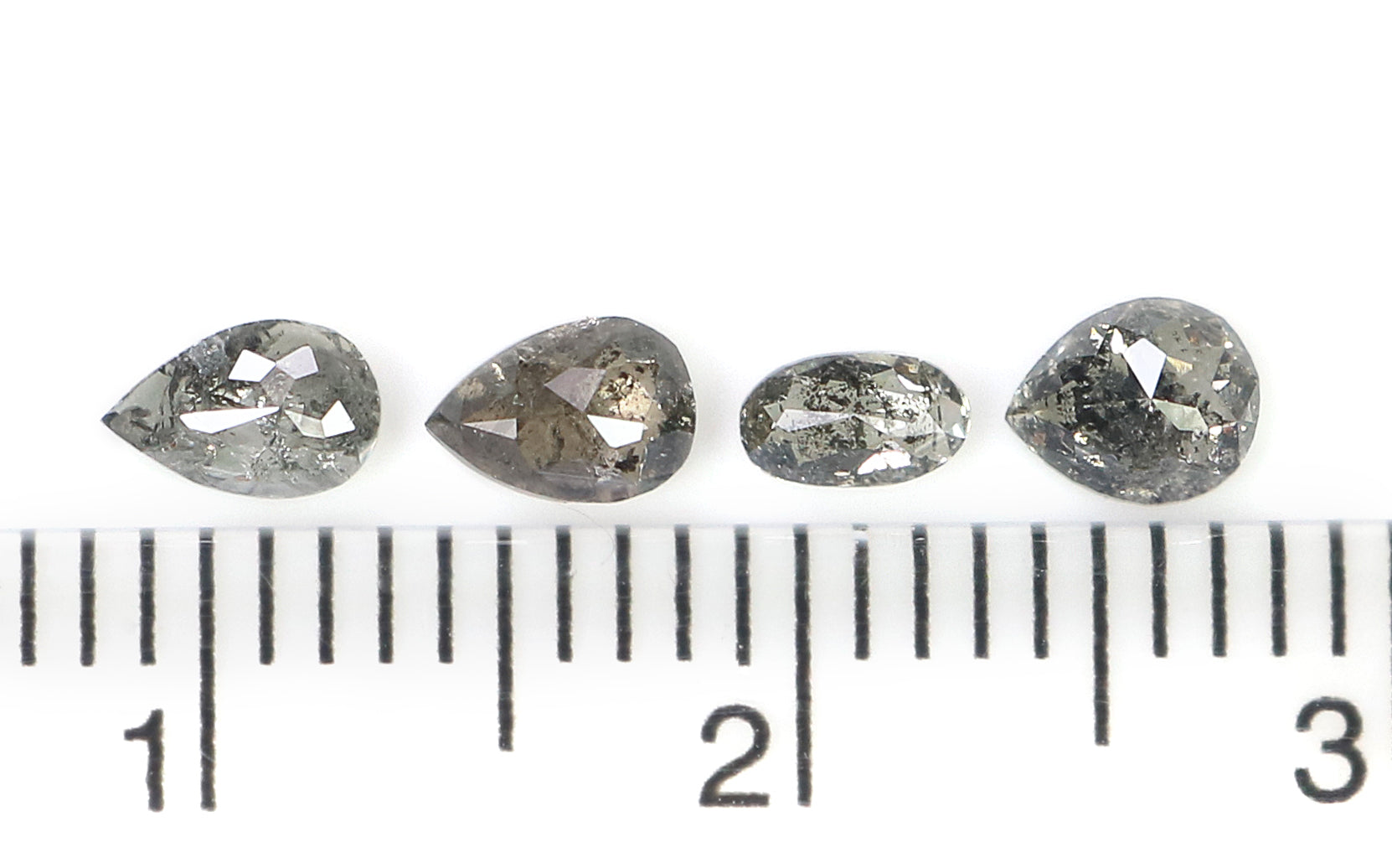 0.69 CT Natural Loose Mix Shape Diamond Salt And Pepper Mix Shape Diamond 3.90 MM Natural Black Grey Color Mix Shape Rose Cut Diamond L1973