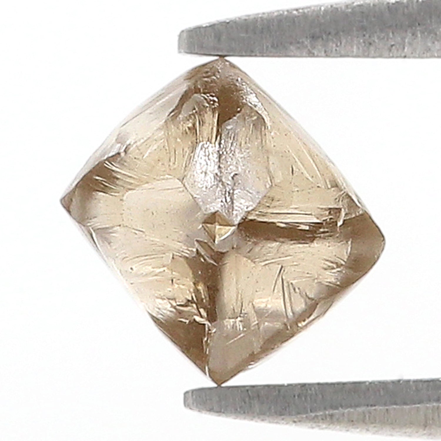 1.52 CT Natural Loose Rough Shape Diamond Brown Color Irregular Cut Diamond 6.70 MM Natural Loose Brown Color Rough UnCut Diamond L3533