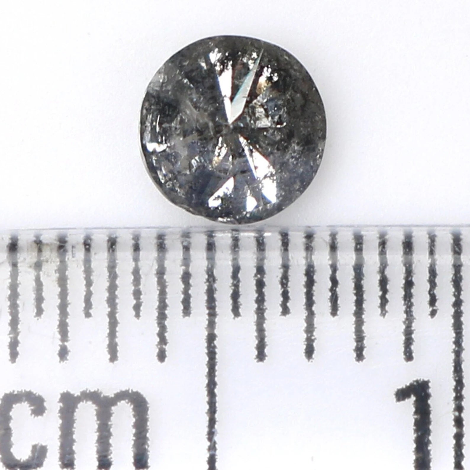 0.26 CT Natural Loose Round Shape Diamond Salt And Pepper Round Diamond 3.85 MM Natural Black Grey Color Round Brilliant Cut Diamond NQ1682