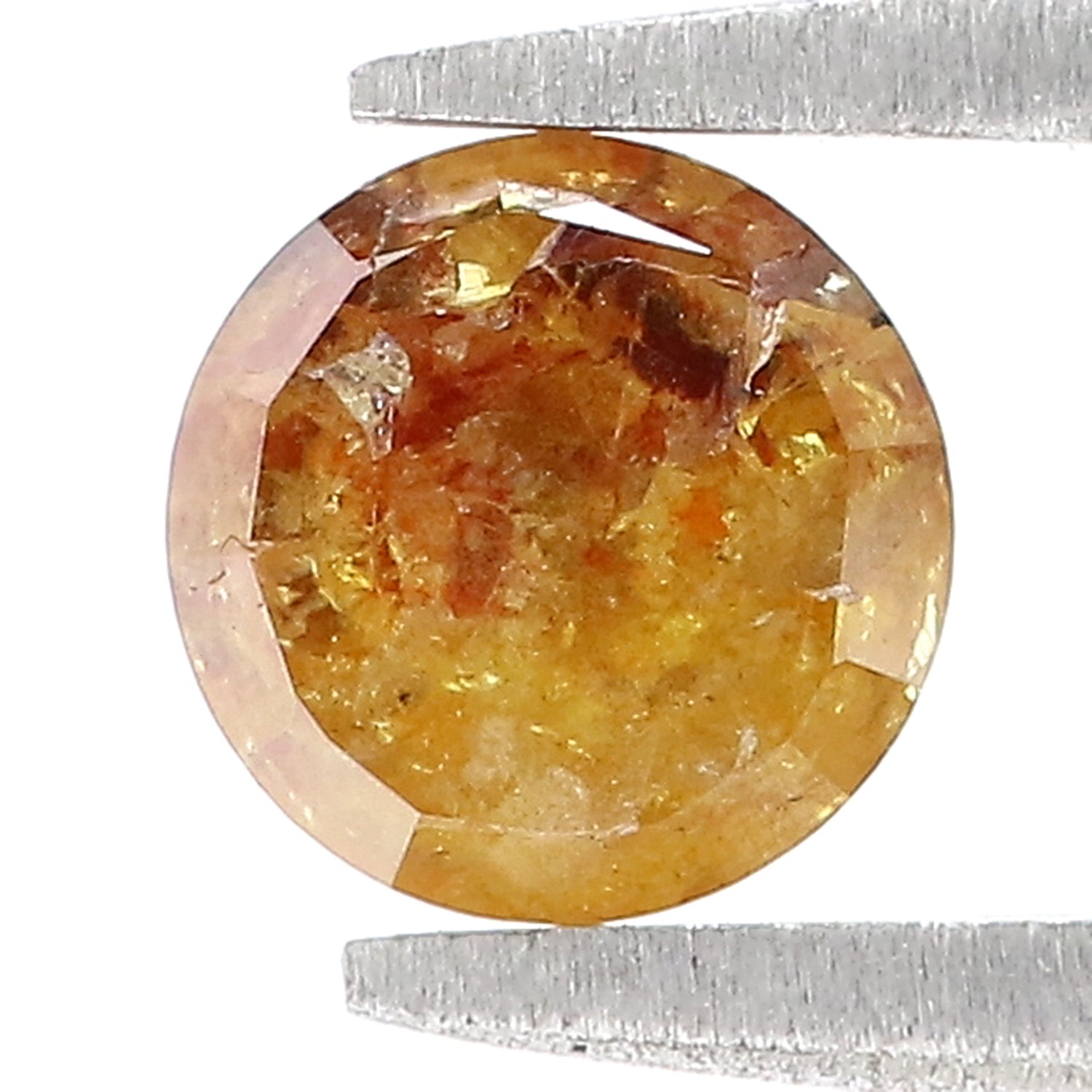 1.07 CT Natural Loose Round Rose Cut Diamond Brown Color Round Shape Diamond 5.80 MM Natural Yellow Color Round Rose Cut Diamond LQ9962