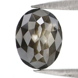 Natural Loose Oval Diamond, Black Color Oval Diamond, Natural Loose Diamond, Oval Rose Cut Diamond, 0.84 CT Oval Shape Diamond KDL8355