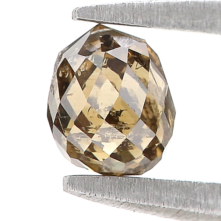 0.75 Ct Natural Loose Briolette Shape Diamond Brown Color Drop Diamond 5.00 MM Natural Loose Brown Color Briolette Rose Cut Diamond LQ126