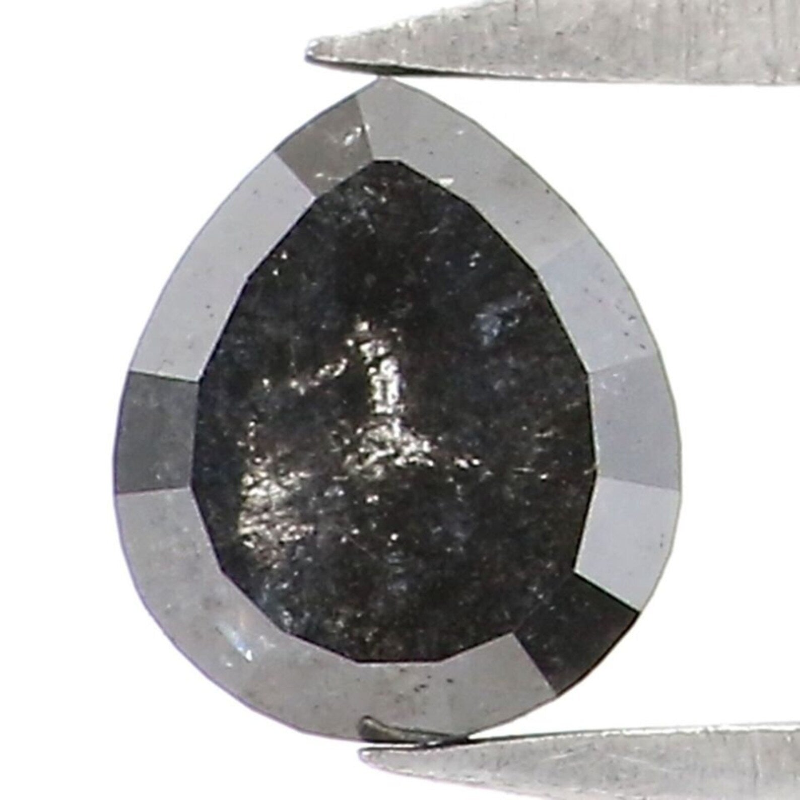 0.43 CT Natural Loose Pear Shape Diamond Black Color Pear Cut Diamond 4.70 MM Natural Loose Diamond Black Color Pear Rose Cut Diamond NQ9257