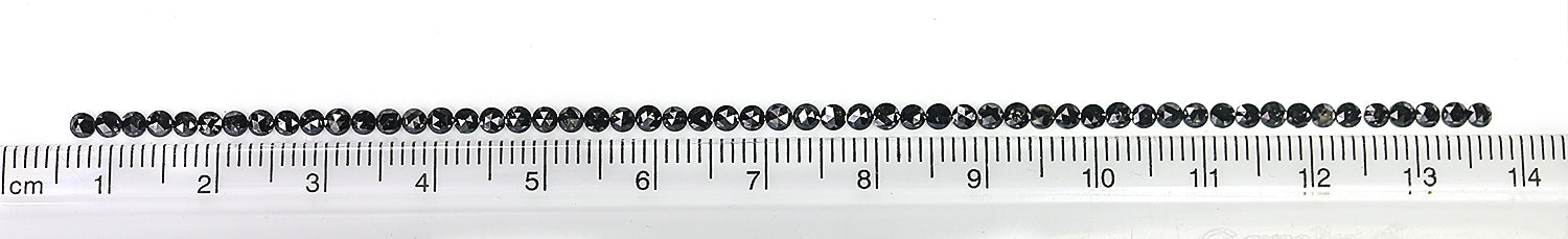 3.22 CT Natural Loose Round Rose Cut Diamond Black Color Round Shape Diamond 2.30 MM Natural Loose Black Color Round Rose Cut Diamond LQ1840