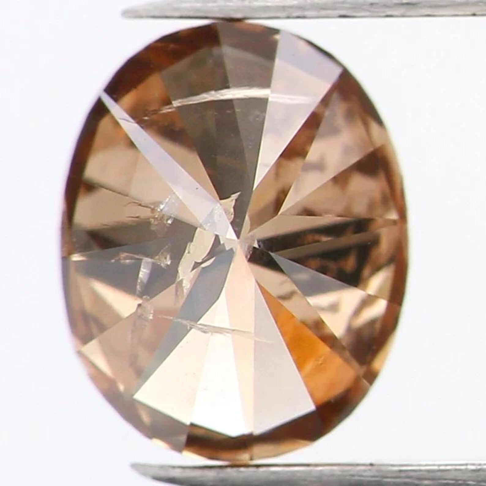 0.63 Ct Natural Loose Oval Shape Diamond Brown Color Oval Cut Diamond 5.70 MM Natural Diamond Brown Color Oval Brilliant Cut Diamond NQ1294