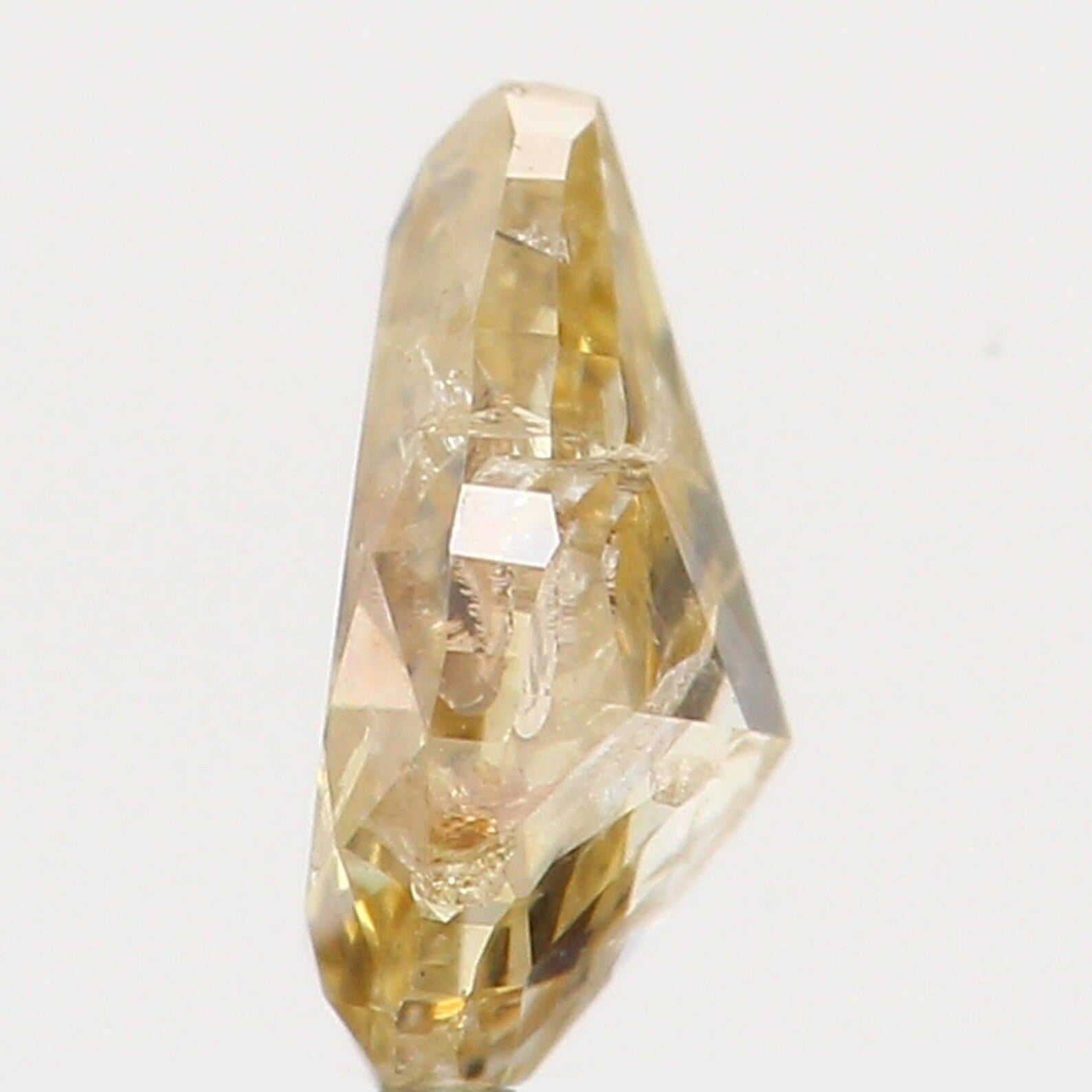 0.17 Ct Natural Loose Diamond Pear Yellow Color I1 Clarity 4.40 MM N7412