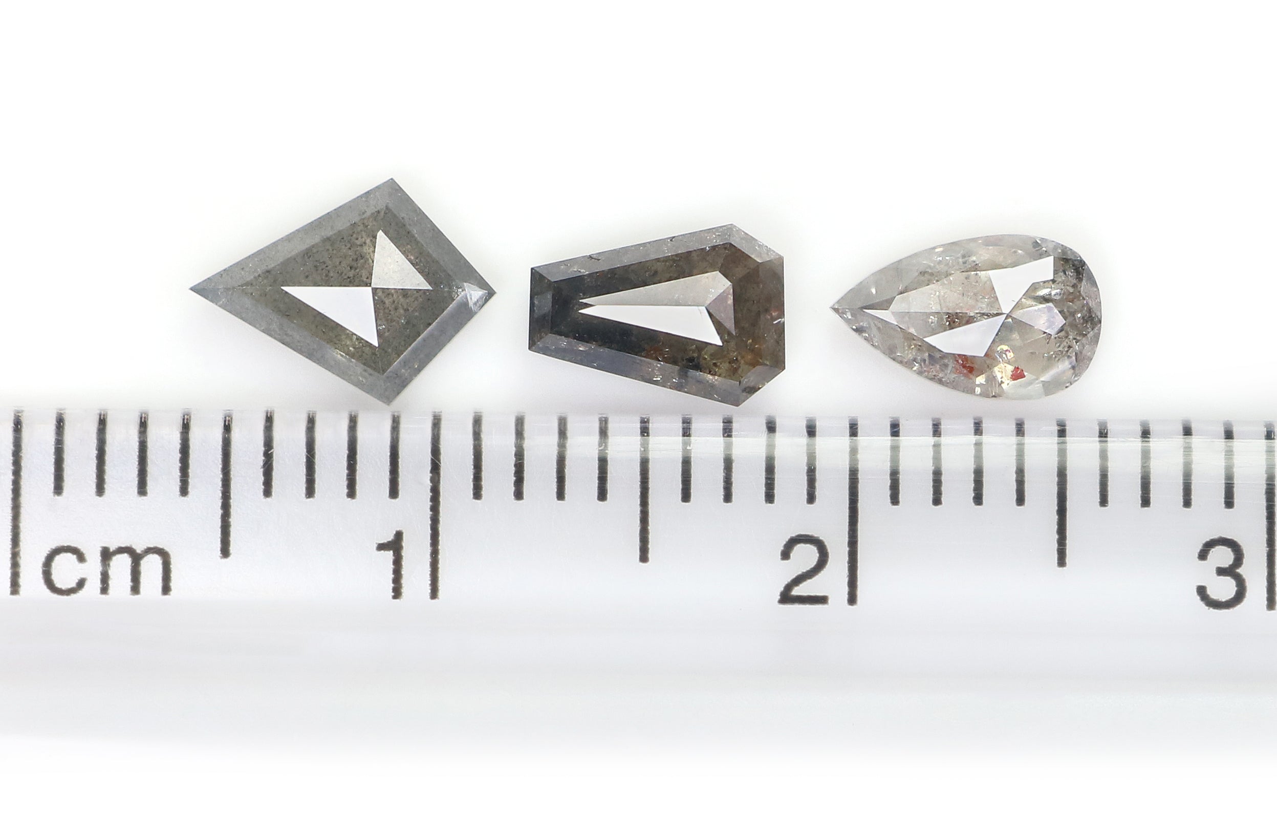 1.54 Ct Natural Loose Mix Shape Diamond Salt And Pepper Mix Shape Diamond 7.00 MM Natural Loose Black Grey Color Mix Shape Diamond L713