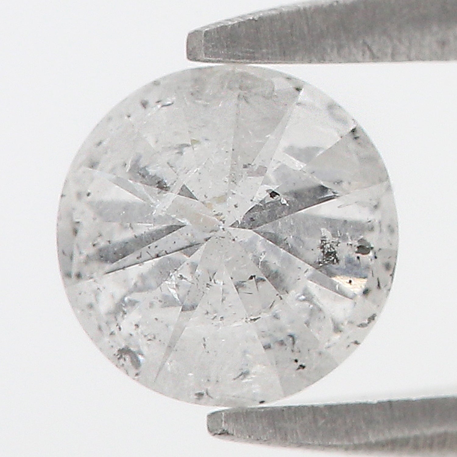 0.70 CT Natural Loose Round Shape Diamond Salt And Pepper Round Diamond 5.45 MM Natural Black Gray Color Round Brilliant Cut Diamond L3463