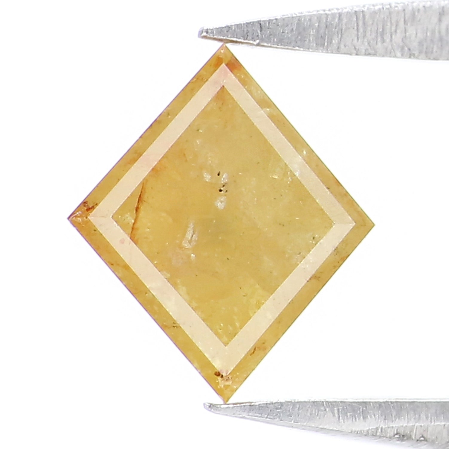0.68 Ct Natural Loose Kite Shape Diamond Yellow Color Kite Shape Diamond 7.20 MM Natural Loose Diamond Yellow Kite Rose Cut Diamond KQ1888