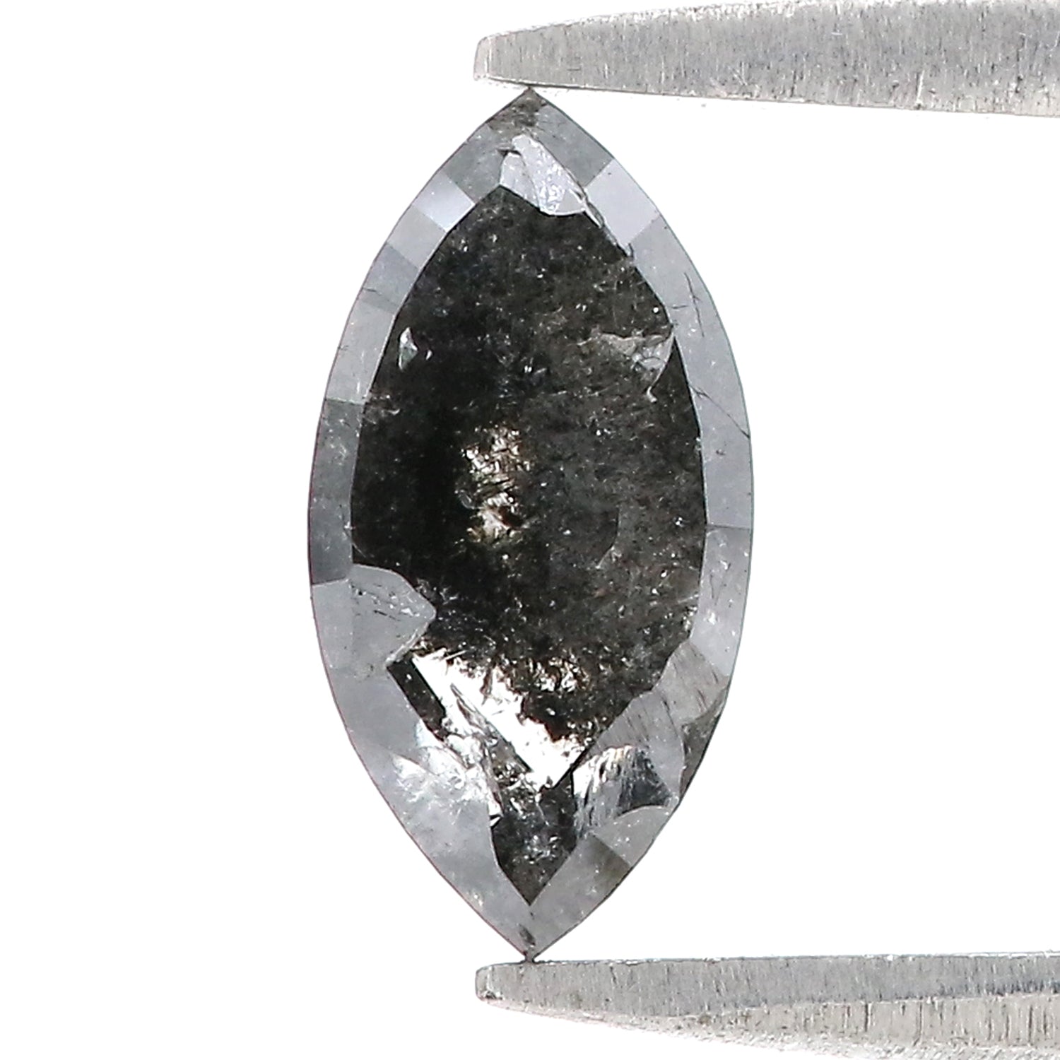 1.08 CT Natural Loose Marquise Shape Diamond Salt And Pepper Marquise Rose Cut Diamond 9.70 MM Black Grey Color Marquise Cut Diamond QL1200