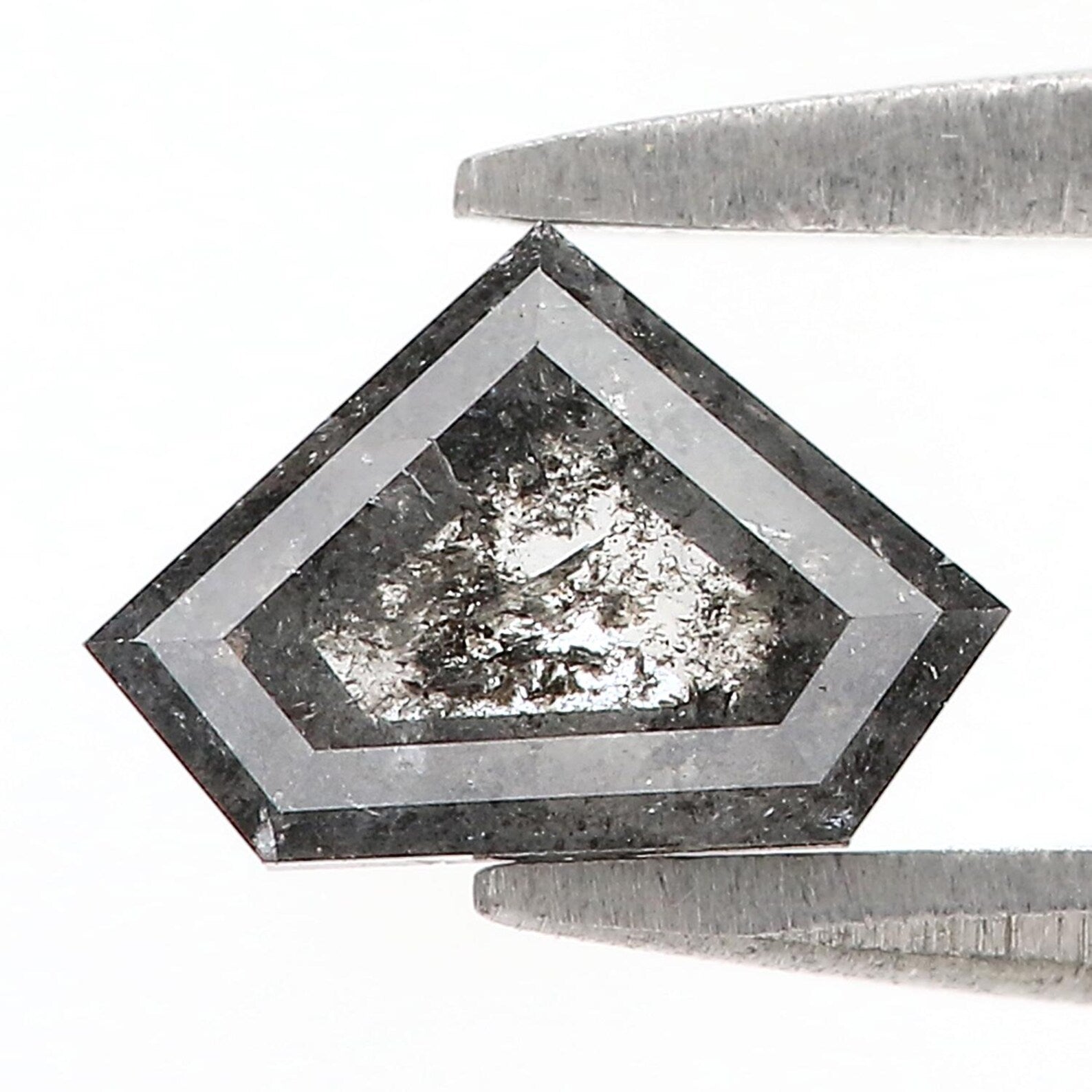 0.73 CT Natural Loose Shield Shape Diamond Salt And Pepper Shield Cut Diamond 5.15 MM Natural Diamond Shield Rose Cut Diamond QN1144