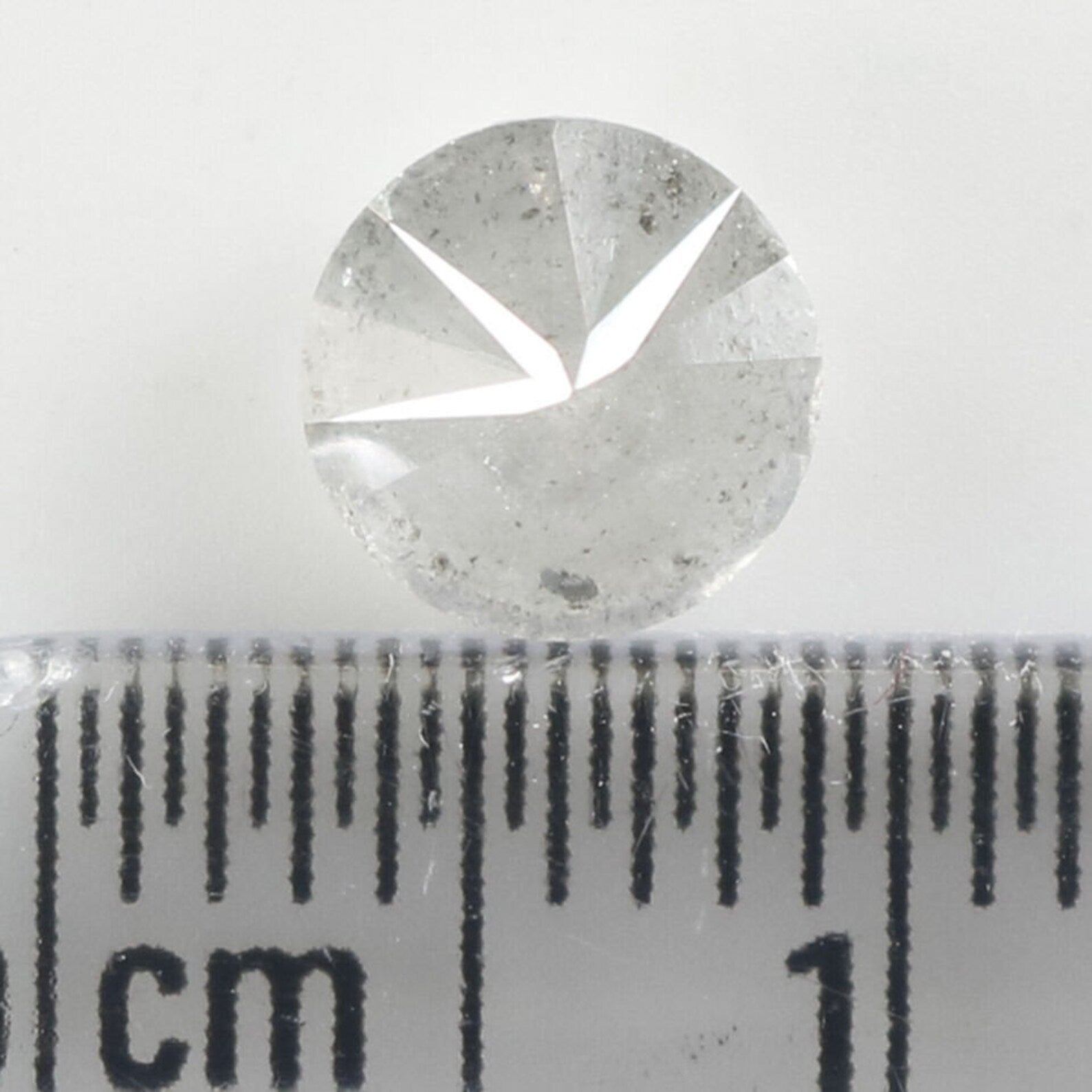 1.25 Ct Natural Loose Round Brilliant Cut Diamond Milky Grey Color Diamond 6.15 MM Natural Milky Grey Color Round Brilliant Diamond QN486