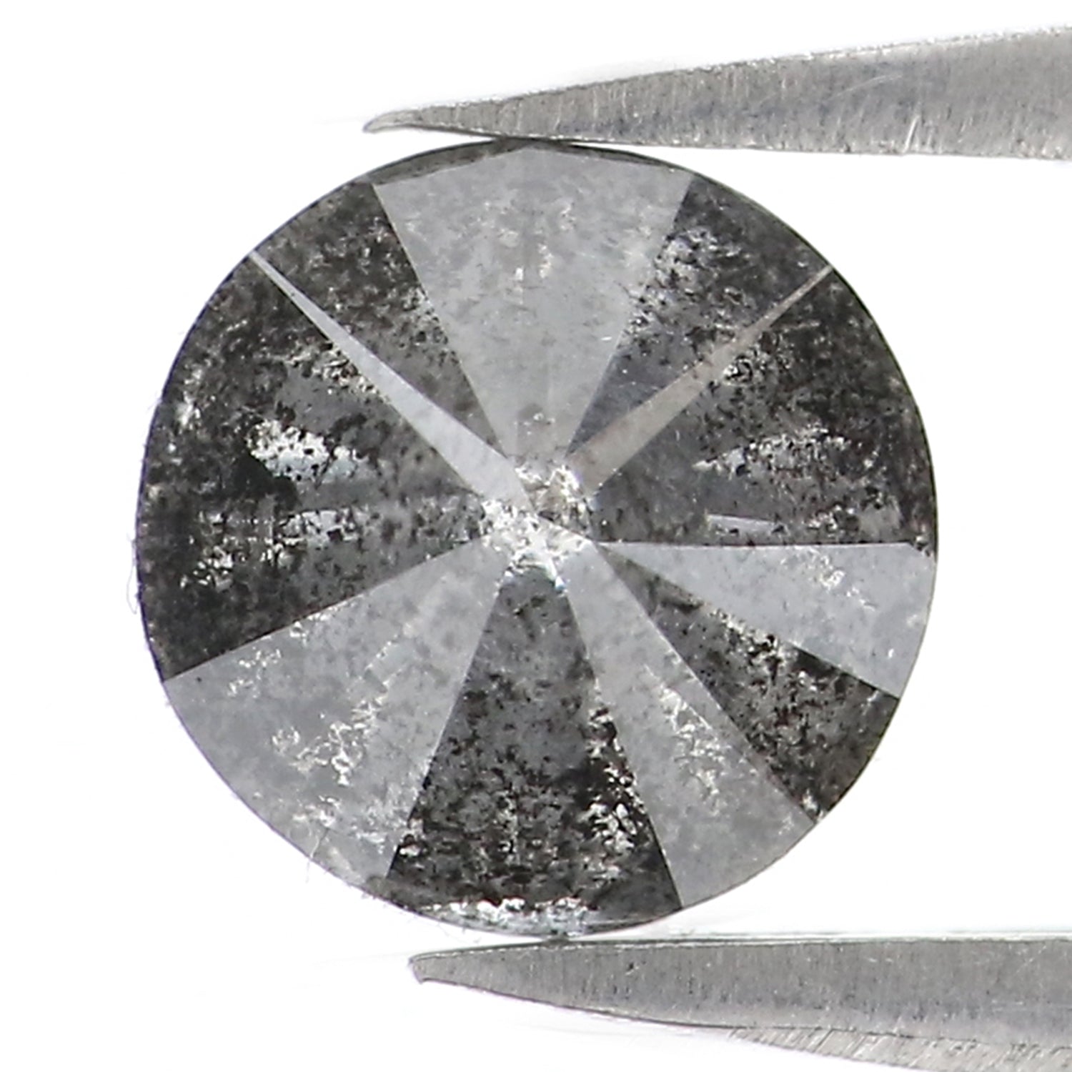 1.20 Ct Natural Loose Round Shape Diamond Salt And Pepper Round Cut Diamond 6.40 MM Natural Loose Diamond Round Rose Cut Diamond LQ3015
