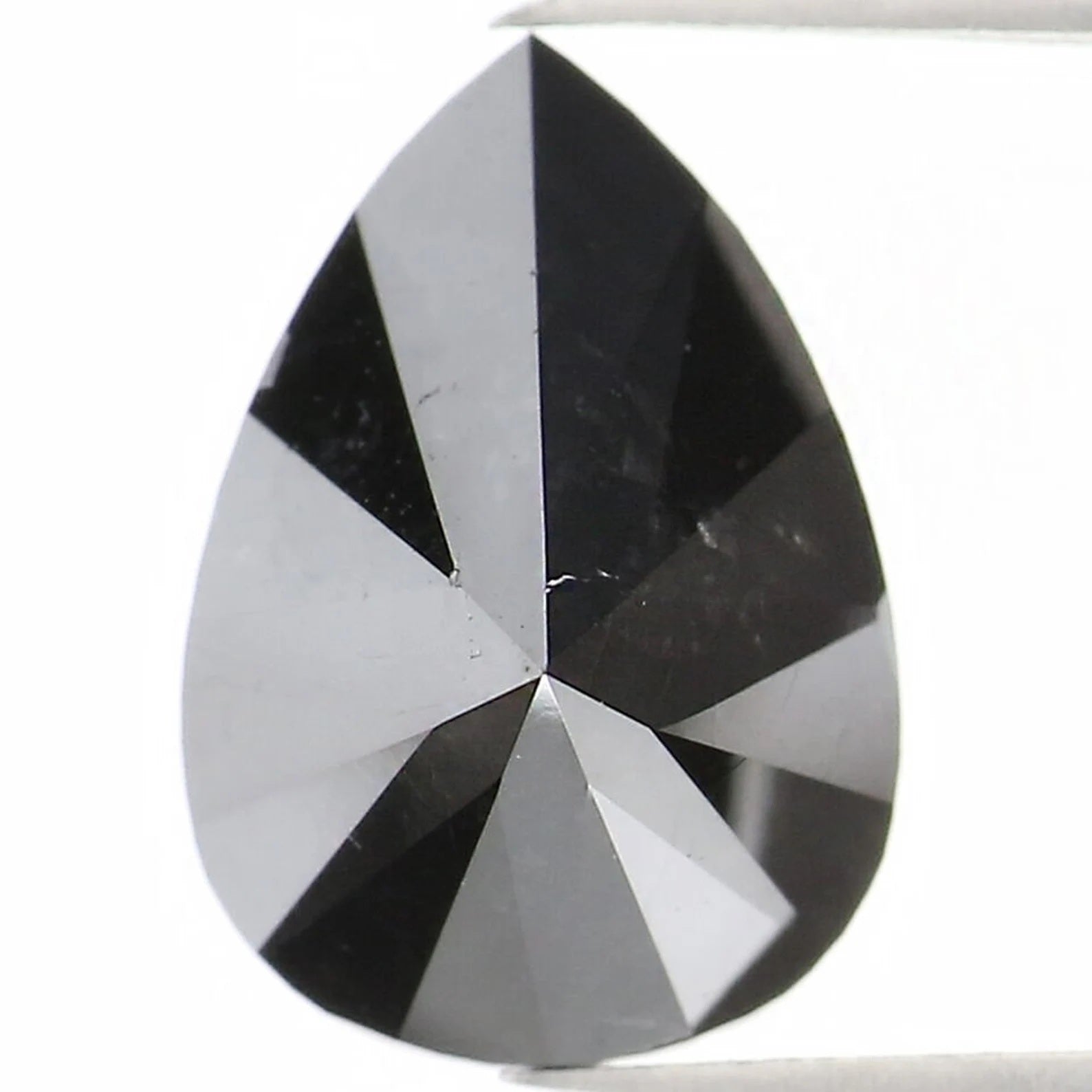 1.97 CT Natural Loose Pear Shape Diamond Black Color Pear Cut Diamond 9.65 MM Natural Loose Diamond Pear Brilliant Cut Diamond QN1542