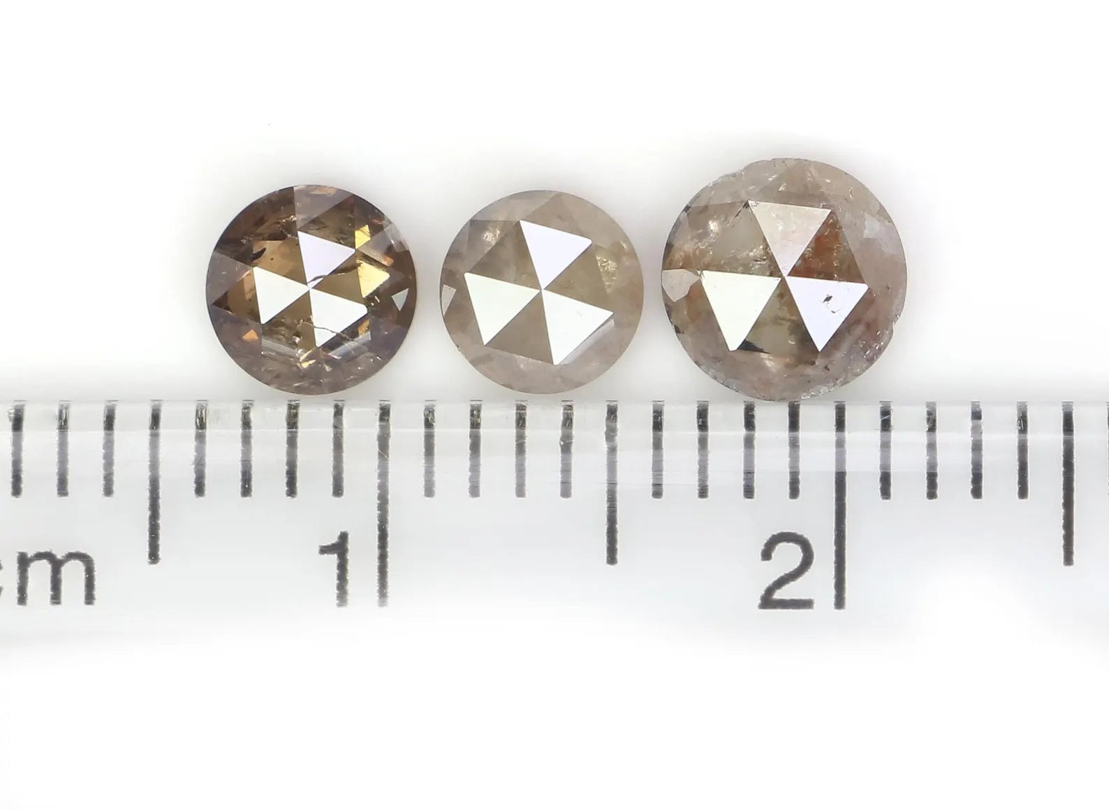 1.47 CT Natural Loose Round Shape Diamond Grey Color Round Cut Diamond 4.40 MM Natural Diamond Brown Color Round Rose Cut Diamond NQ1524