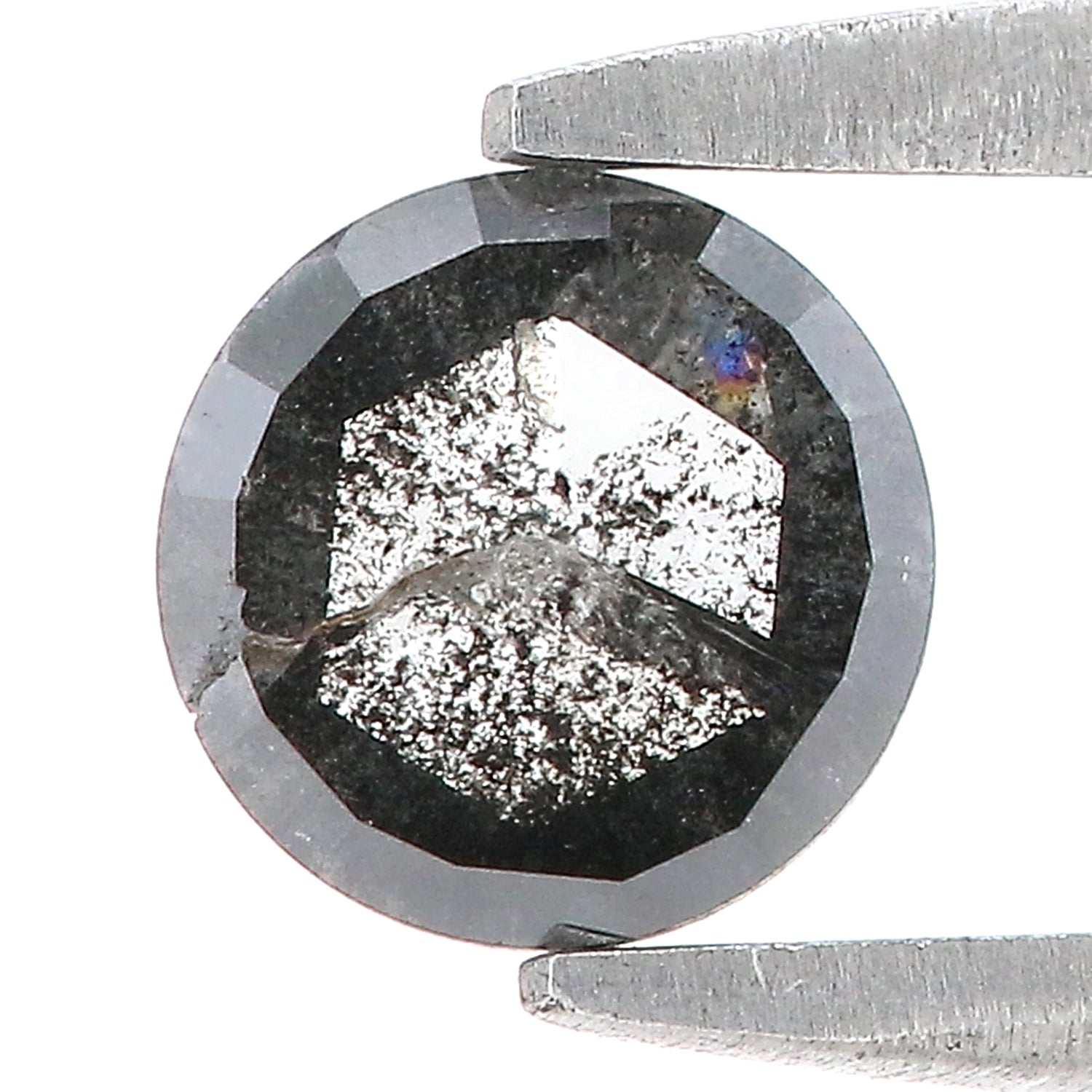 0.51 CT Natural Loose Round Rose Cut Diamond Salt And Pepper Round Diamond 5.20 MM Natural Loose Black Grey Color Rose Cut Diamond LQ5981