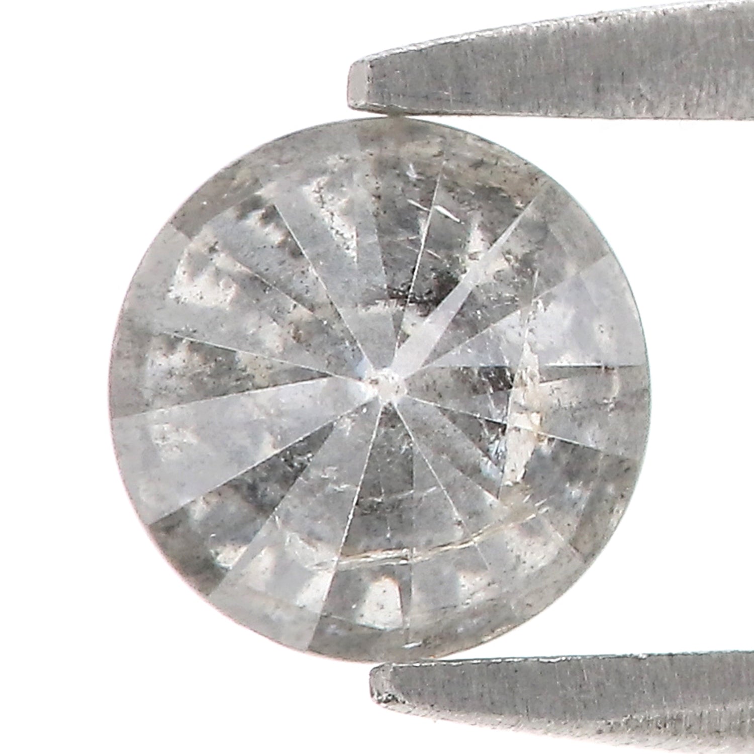 0.70 CT Natural Loose Round Shape Diamond Salt And Pepper Round Diamond 5.40 MM Natural Black Grey Color Round Brilliant Cut Diamond LQ5021