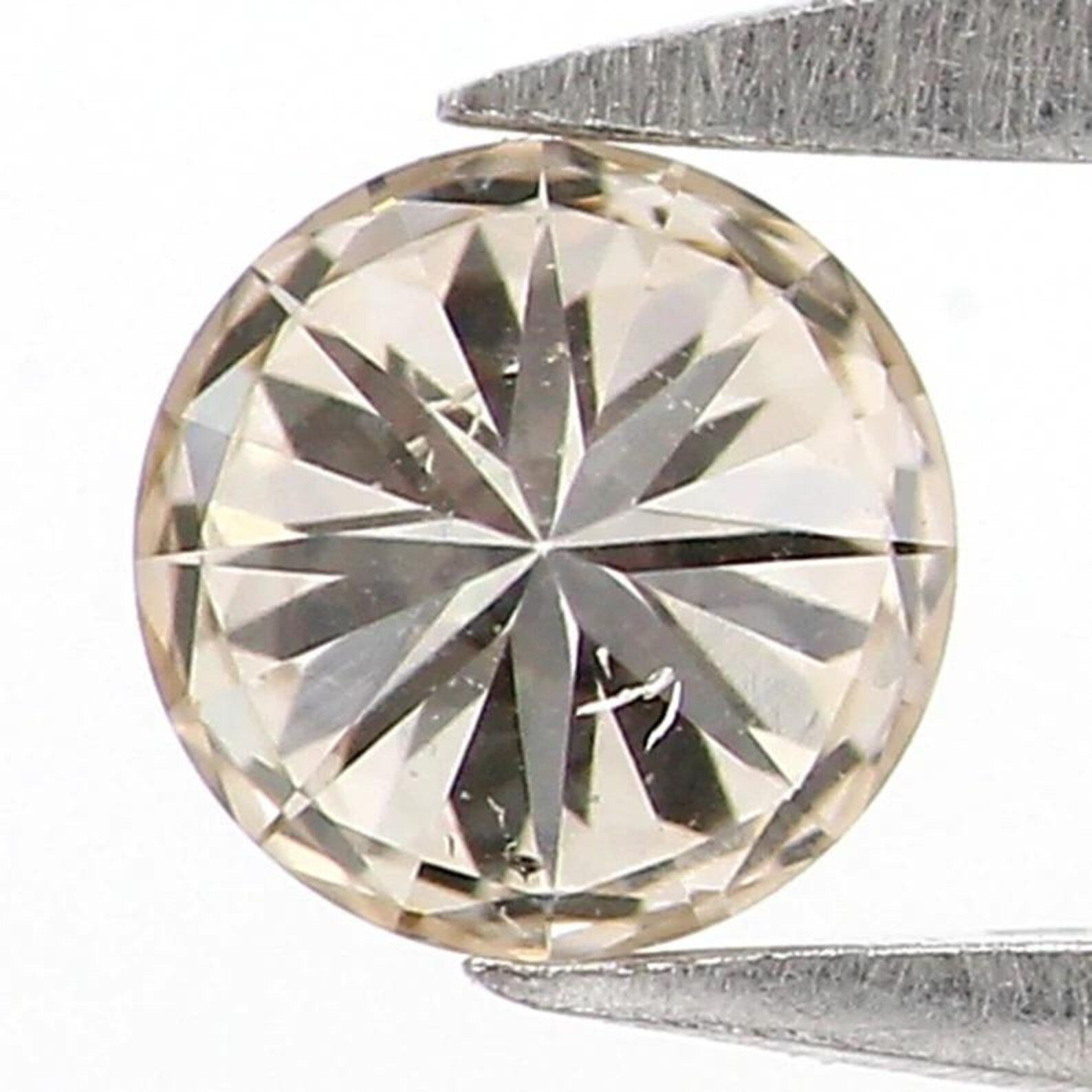 0.19 Ct Natural Loose Round Shape Diamond Brown Color Round Diamond 3.70 MM Natural Diamond Brown Color Round Brilliant Cut Diamond NQ7404