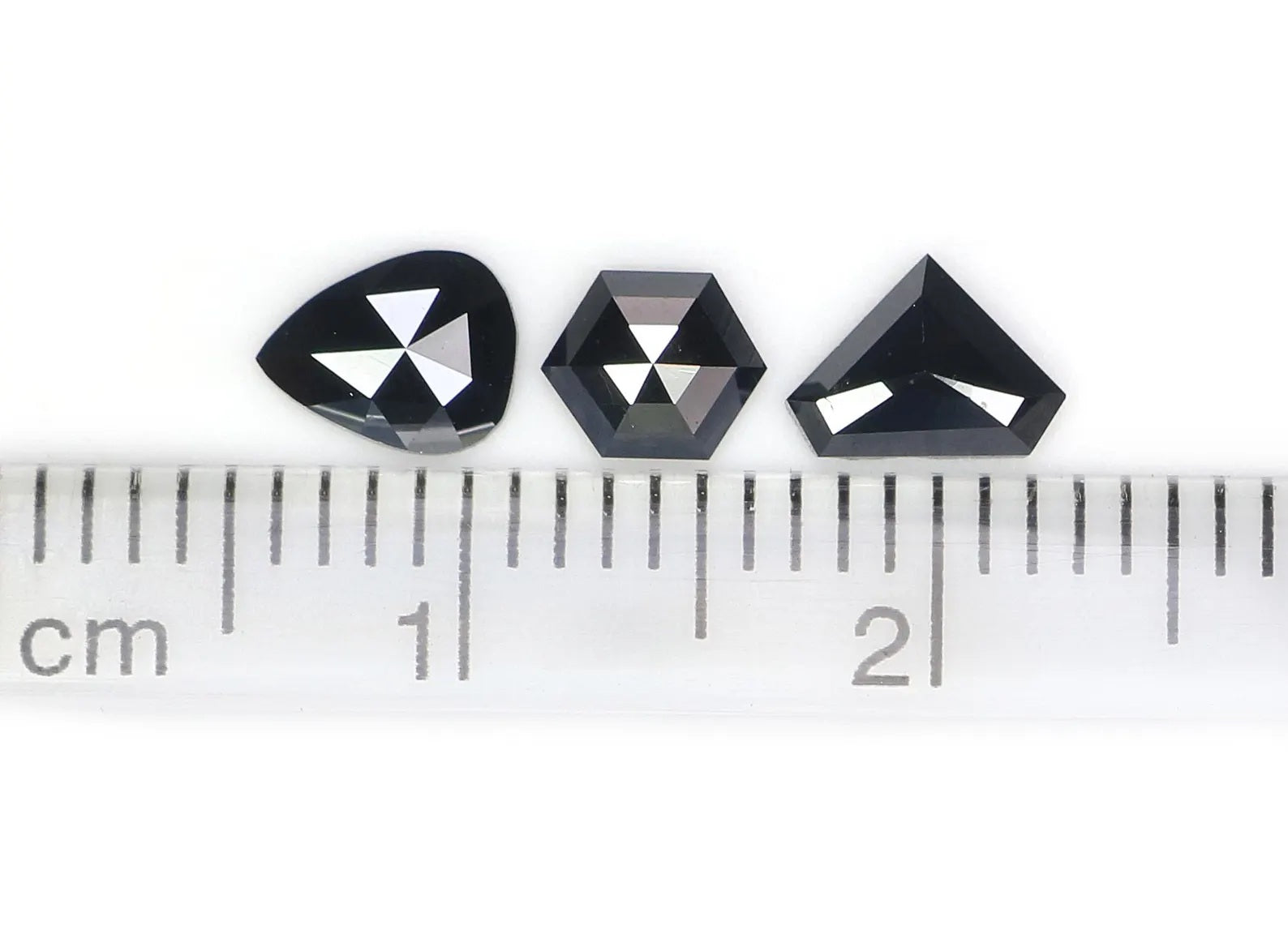 0.84 CT Natural Loose Mix Shape Diamond Black Color Mix Shape Diamond 5.60 MM Natural Loose Diamond Black Mix Shape Rose Cut Diamond NQ2241