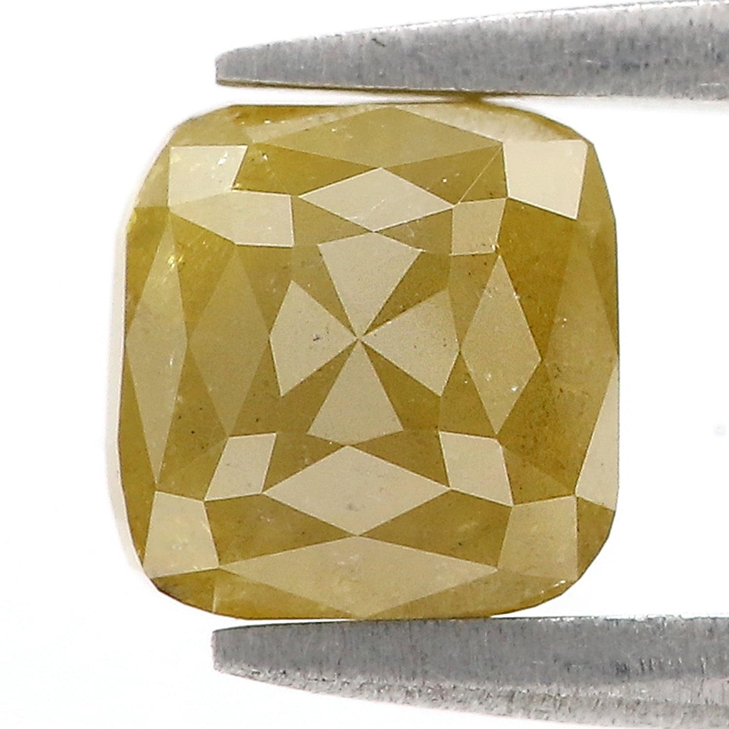 2.27 CT Natural Loose Cushion Shape Diamond Yellow Color Cushion Diamond 7.00 MM Natural Loose Yellow Color Cushion Rose Cut Diamond LQ5005