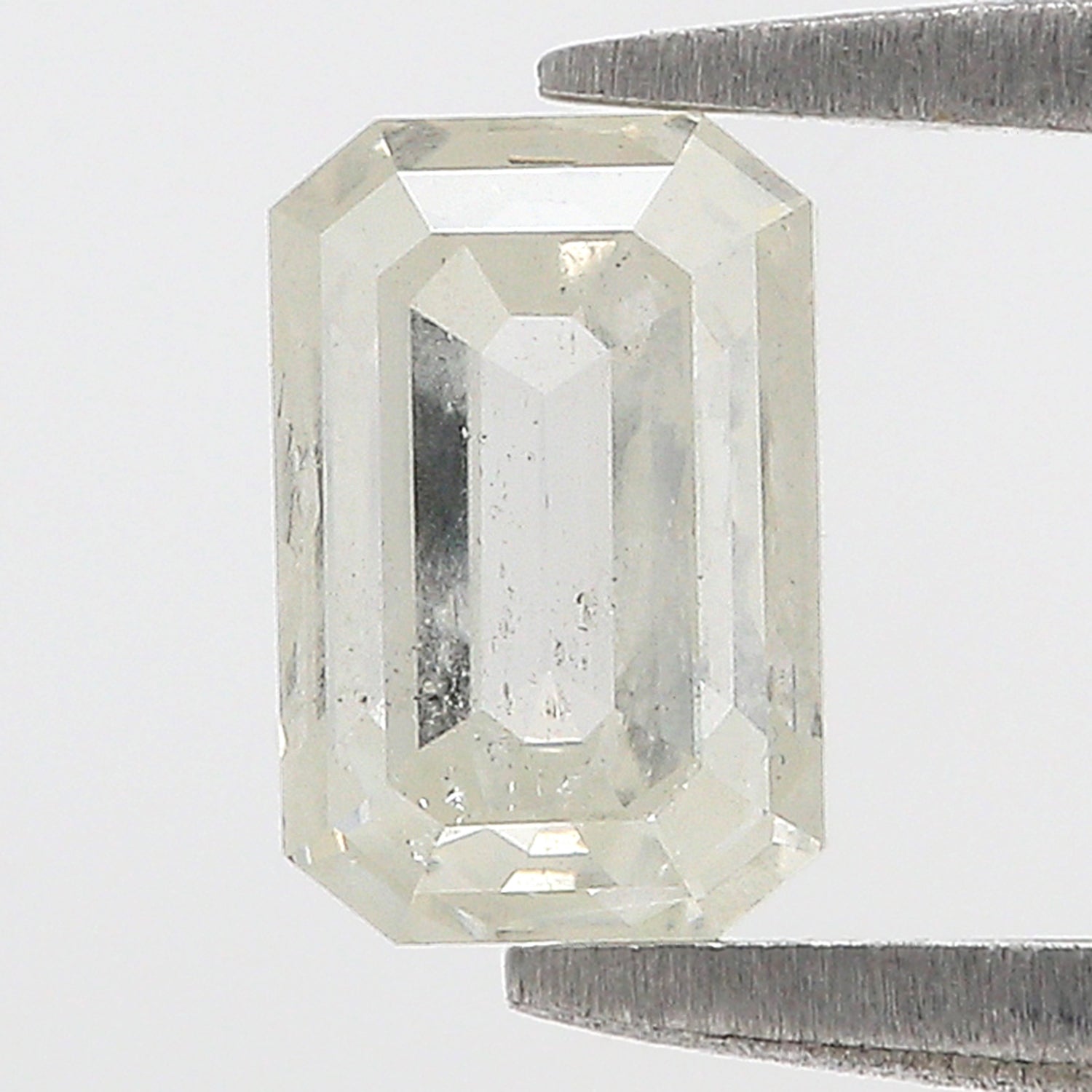 1.18 CT Natural Loose Emerald Shape Diamond White - J Color Emerald Cut Diamond 7.20 MM Natural Loose White Emerald Rose Cut Diamond L3535