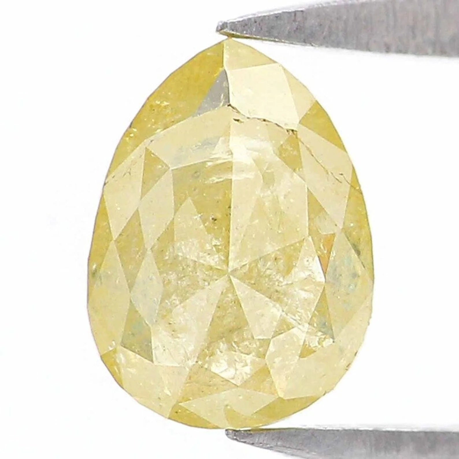 0.79 Ct Natural Loose Pear Shape Diamond Yellow Color Pear Diamond 6.70 MM Natural Loose Diamond Yellow Color Pear Rose Cut Diamond NQ1955