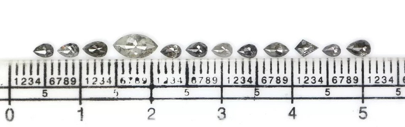1.03 Ct Natural Loose Mix Shape Diamond Salt And Pepper Mix Shape Diamond 2.70 MM Natural Black Grey Color Mix Shape Rose Cut Diamond NQ2433
