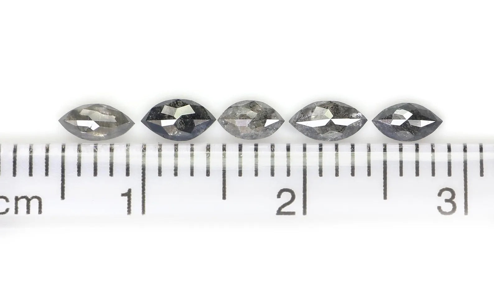 0.55 CT Natural Loose Marquise Shape Diamond Salt And Pepper Marquise Diamond 4.90 MM Natural Black Grey Marquise Rose Cut Diamond NQ2422