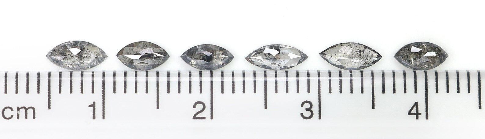 0.91 CT Natural Loose Marquise Cut Diamond Salt And Pepper Marquise Diamond 5.95 MM Black Grey Color Marquise Shape Rose Cut Diamond NQ2227