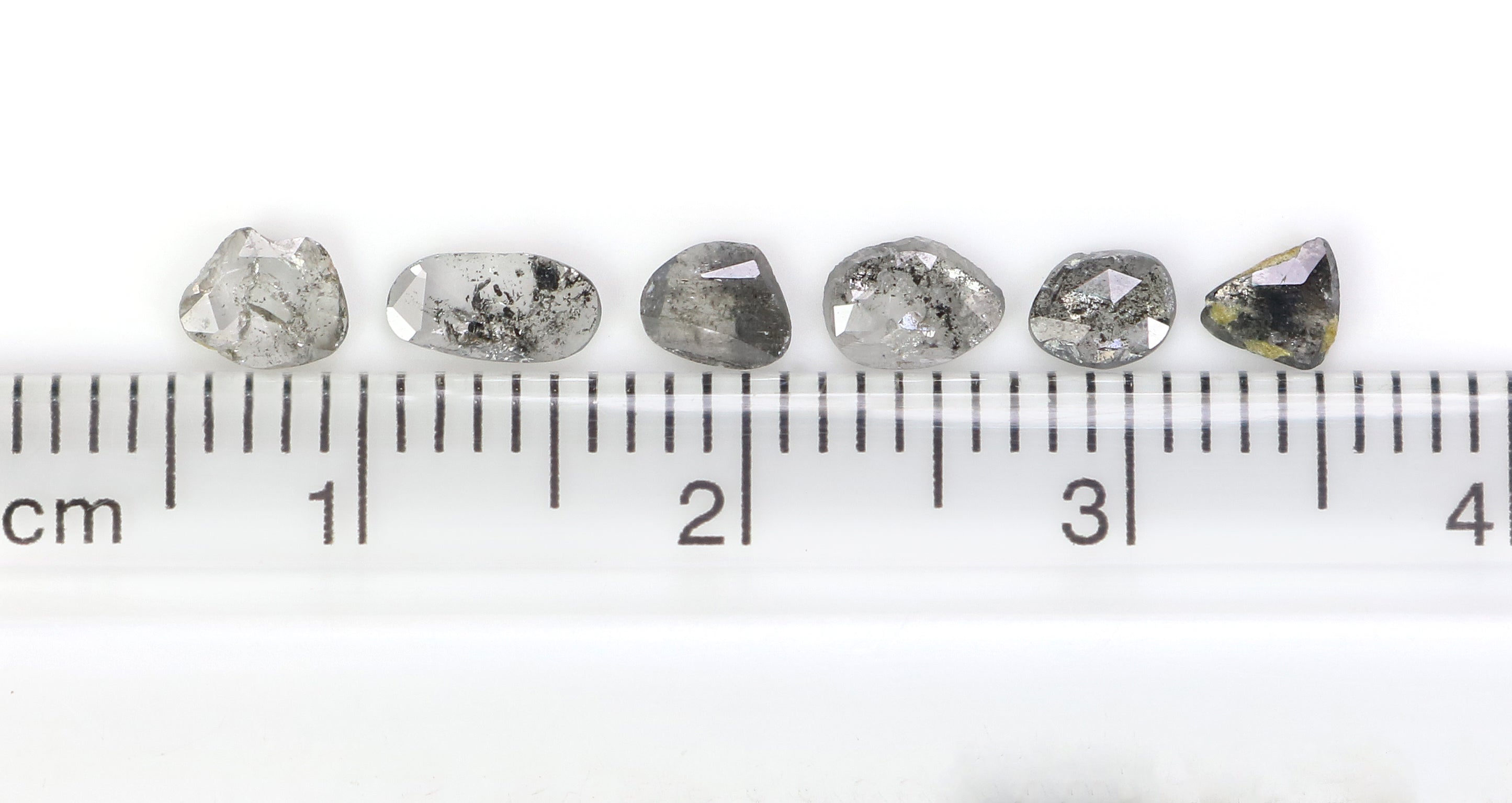 0.93 CT Natural Loose Slice Cut Diamond Salt And Pepper Slice Cut Diamond 3.65 MM Natural Loose Slice Cut Black Grey Color Diamond NQ1641