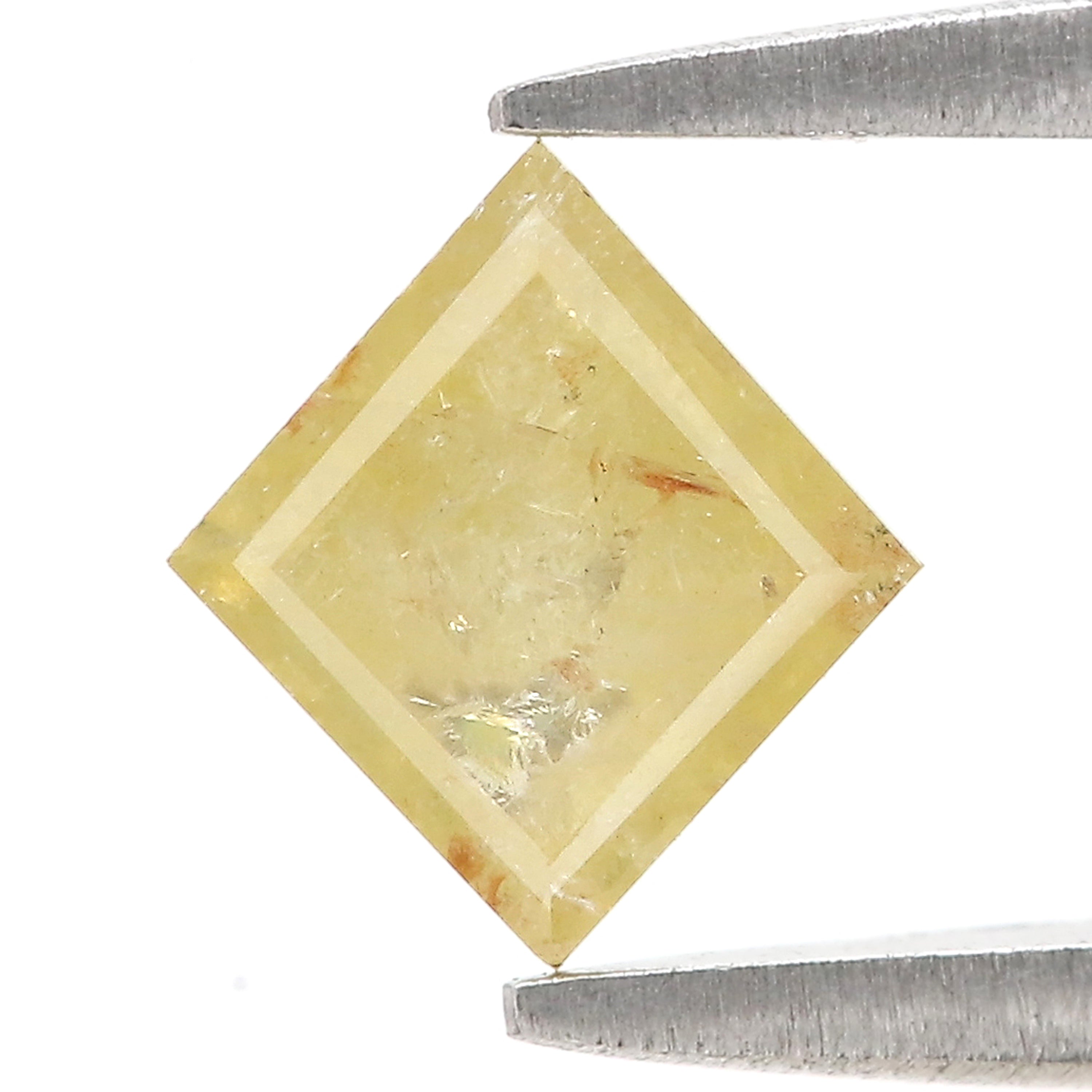 0.67 CT Natural Loose Kite Shape Diamond Yellow Color Kite Cut Diamond 7.40 MM Natural Loose Diamond Kite Shape Rose Cut Diamond N2672