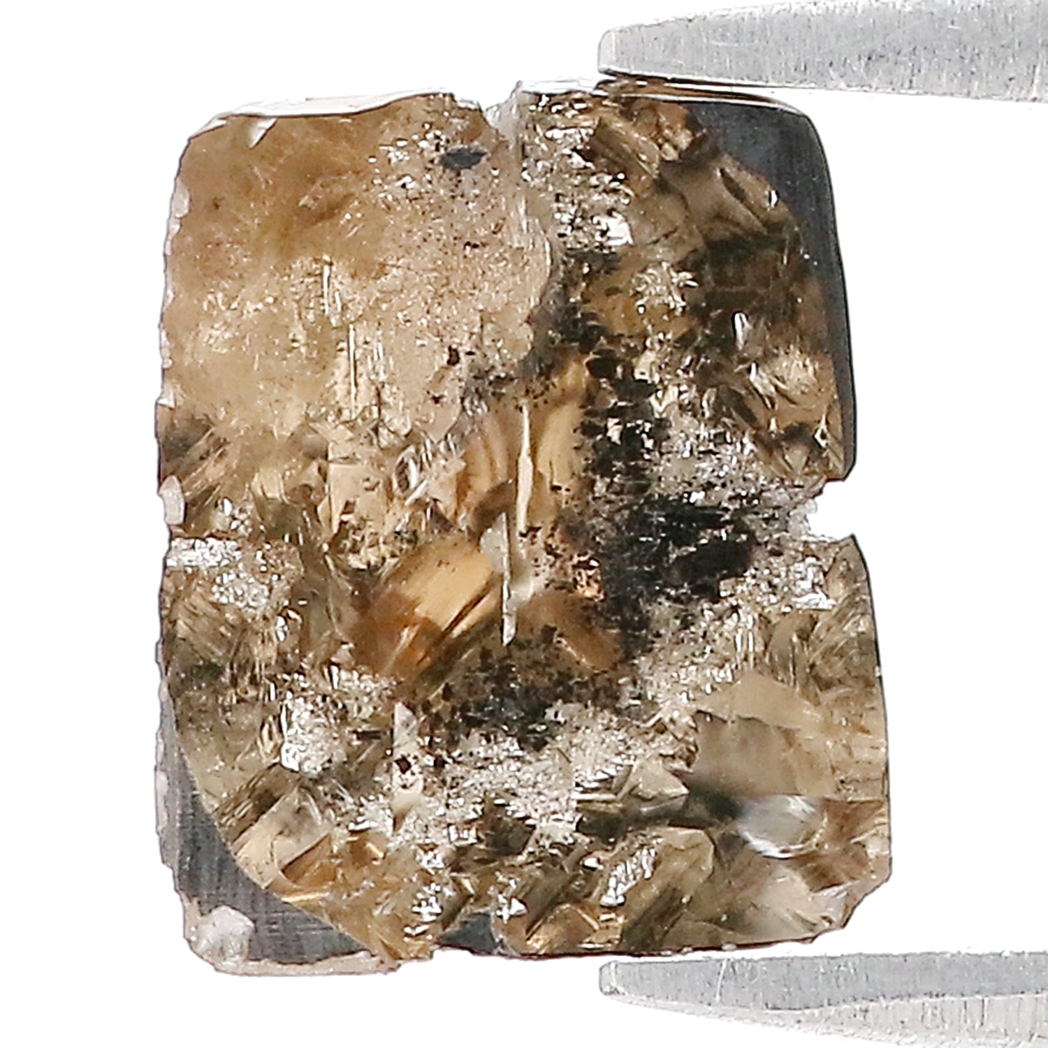 2.81 CT Natural Loose Rough Shape Diamond Brown Color Rough Cut Diamond 9.55 MM Natural Loose Brown Color Rough Irregular Cut Diamond N145