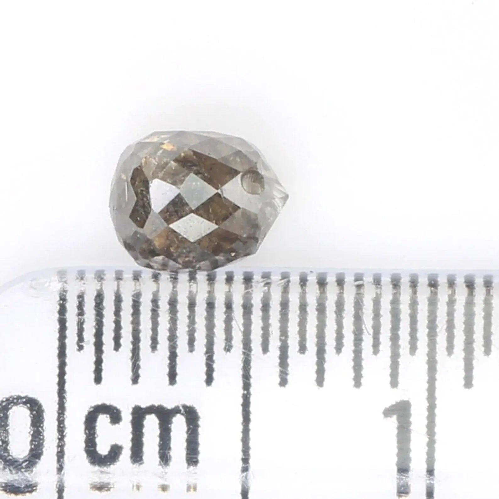0.65 Ct Natural Loose Briolette Shape Diamond Brown Color Drop Cut Diamond 4.80 MM Natural Loose Brown Color Drop Rose Cut Diamond NQ411