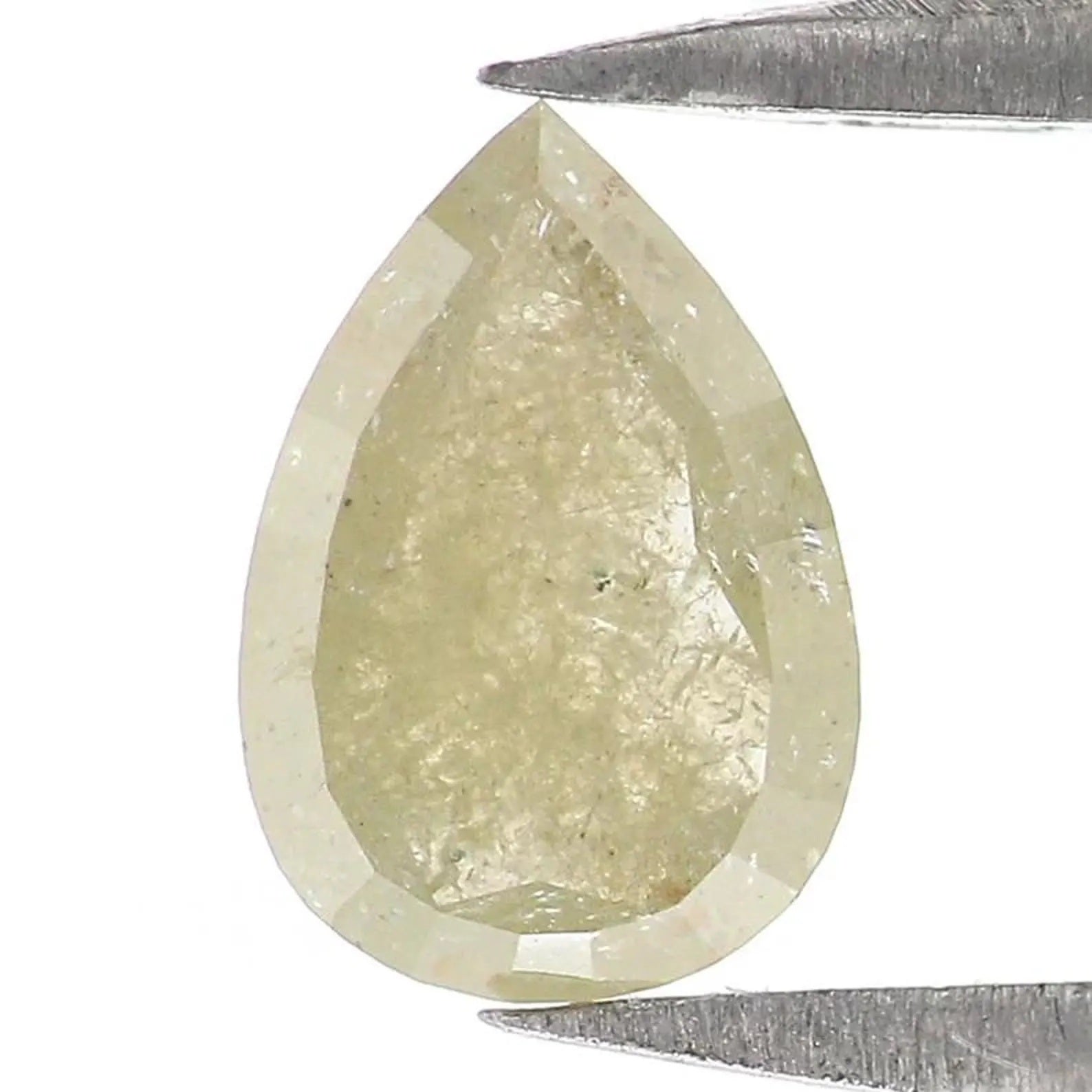 0.50 CT Natural Loose Pear Shape Diamond Yellow Color Pear Diamond 6.75 MM Natural Loose Diamond Grey Color Pear Rose Cut Diamond NQ2137