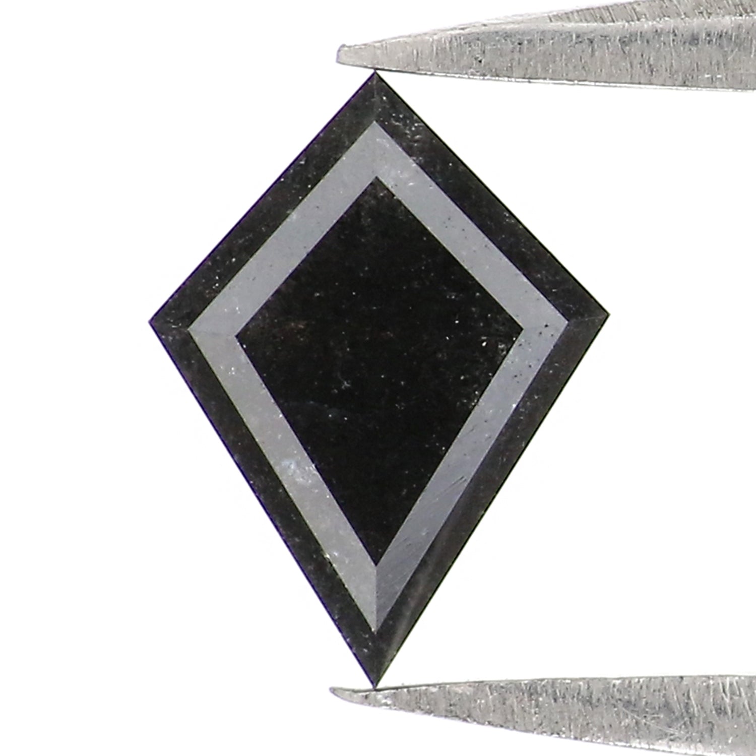 0.66 CT Natural Loose Kite Shape Diamond Salt And Pepper Kite Cut Diamond 7.45 MM Black Grey Color Kite Shape Rose Cut Diamond QL2908